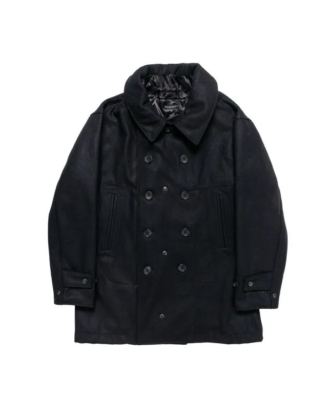 Engineered Garments Fireman Jacket Black 24oz Wool Melton sold by Lost & Found