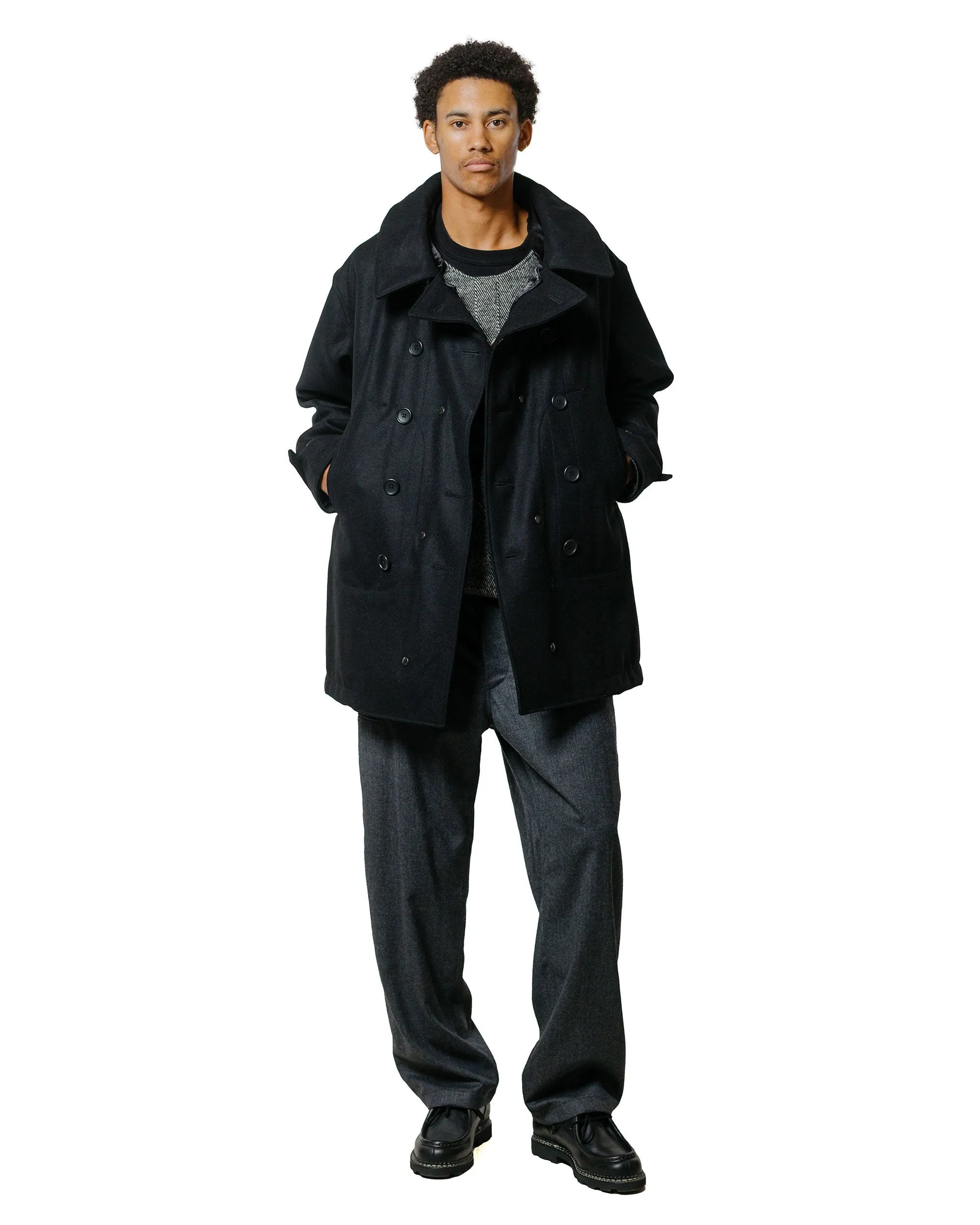 Engineered Garments Fireman Jacket Black 24oz Wool Melton sold by Lost & Found product image thumbnail 4