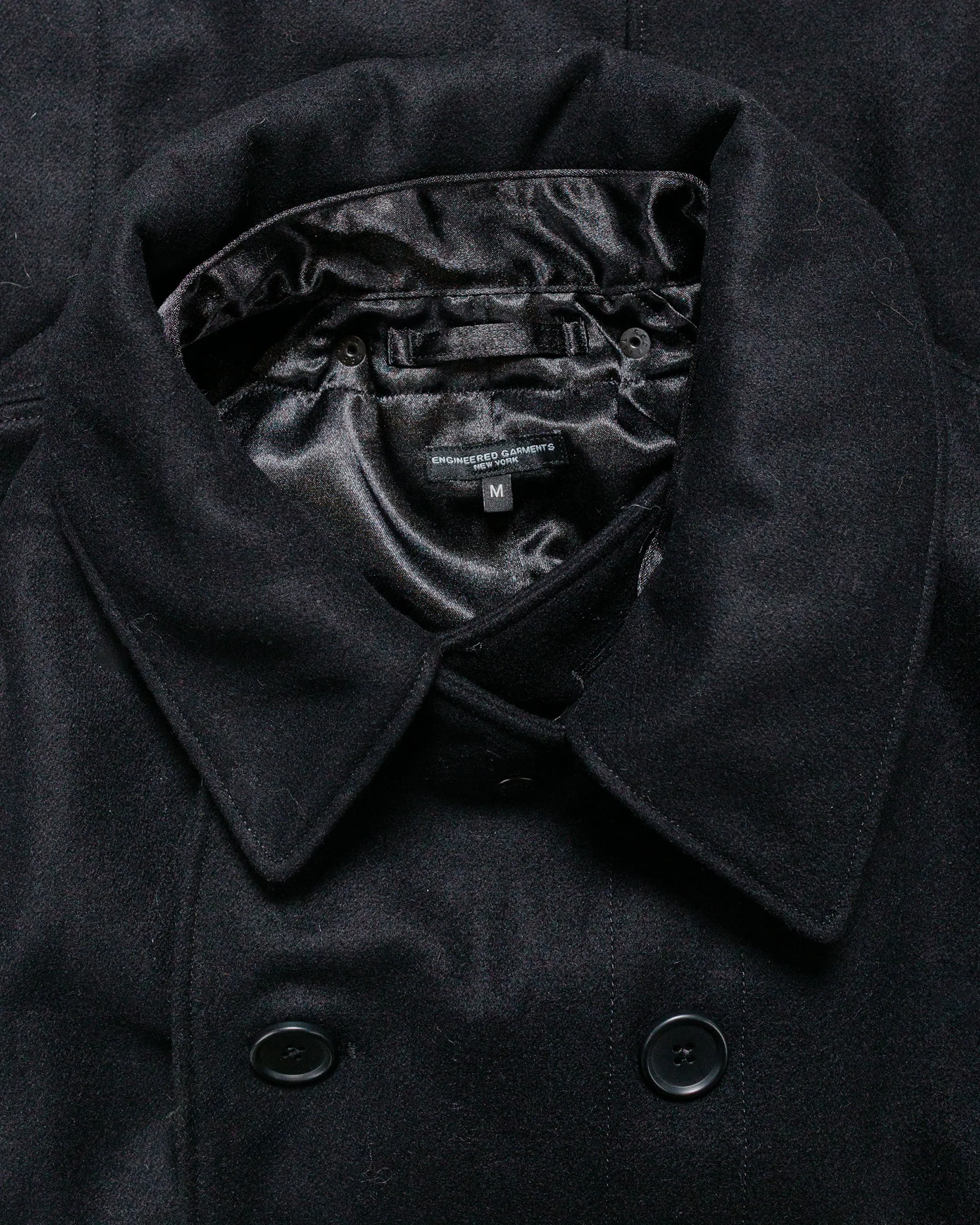 Engineered Garments Fireman Jacket Black 24oz Wool Melton sold by Lost & Found product image thumbnail 5