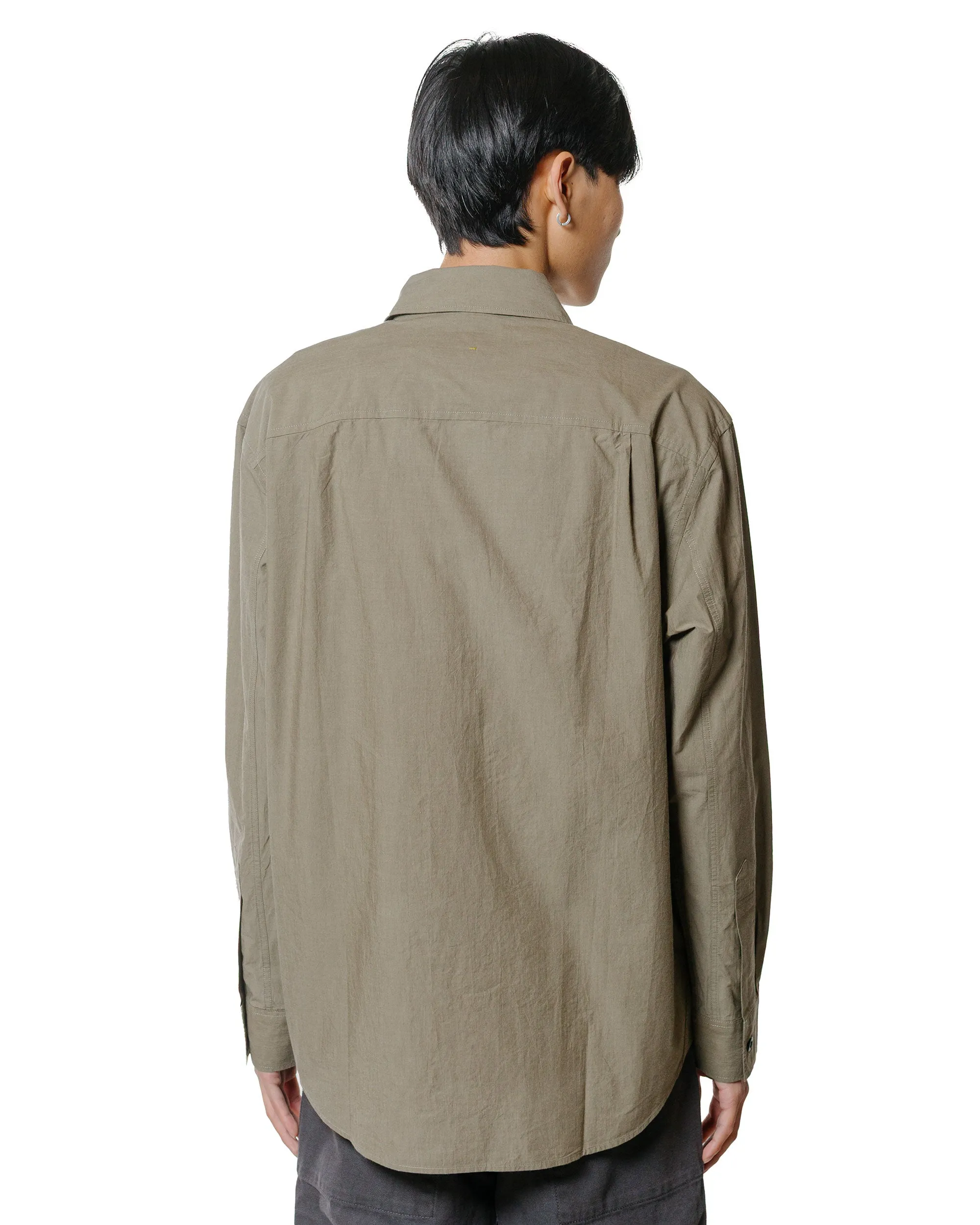MHL Basic Shirt Brushed Cotton Chambray Khaki Green sold by Lost & Found product image thumbnail 3
