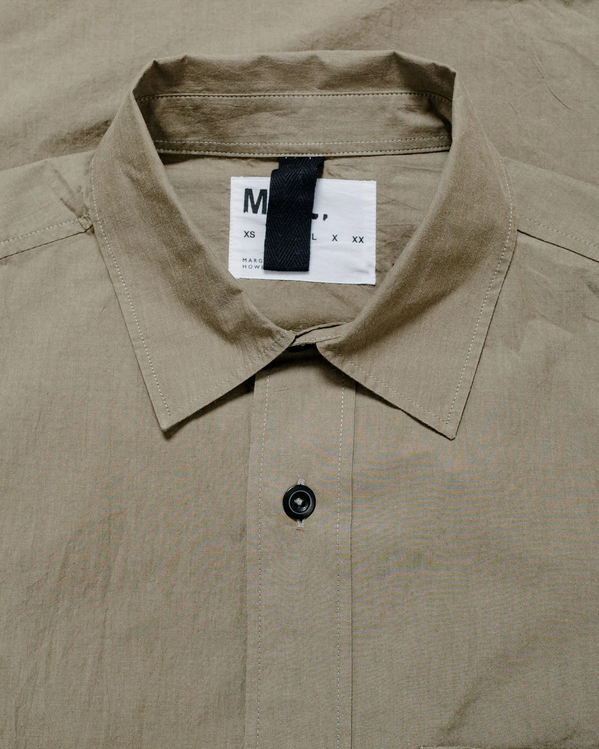 MHL Basic Shirt Brushed Cotton Chambray Khaki Green sold by Lost & Found product image thumbnail 5