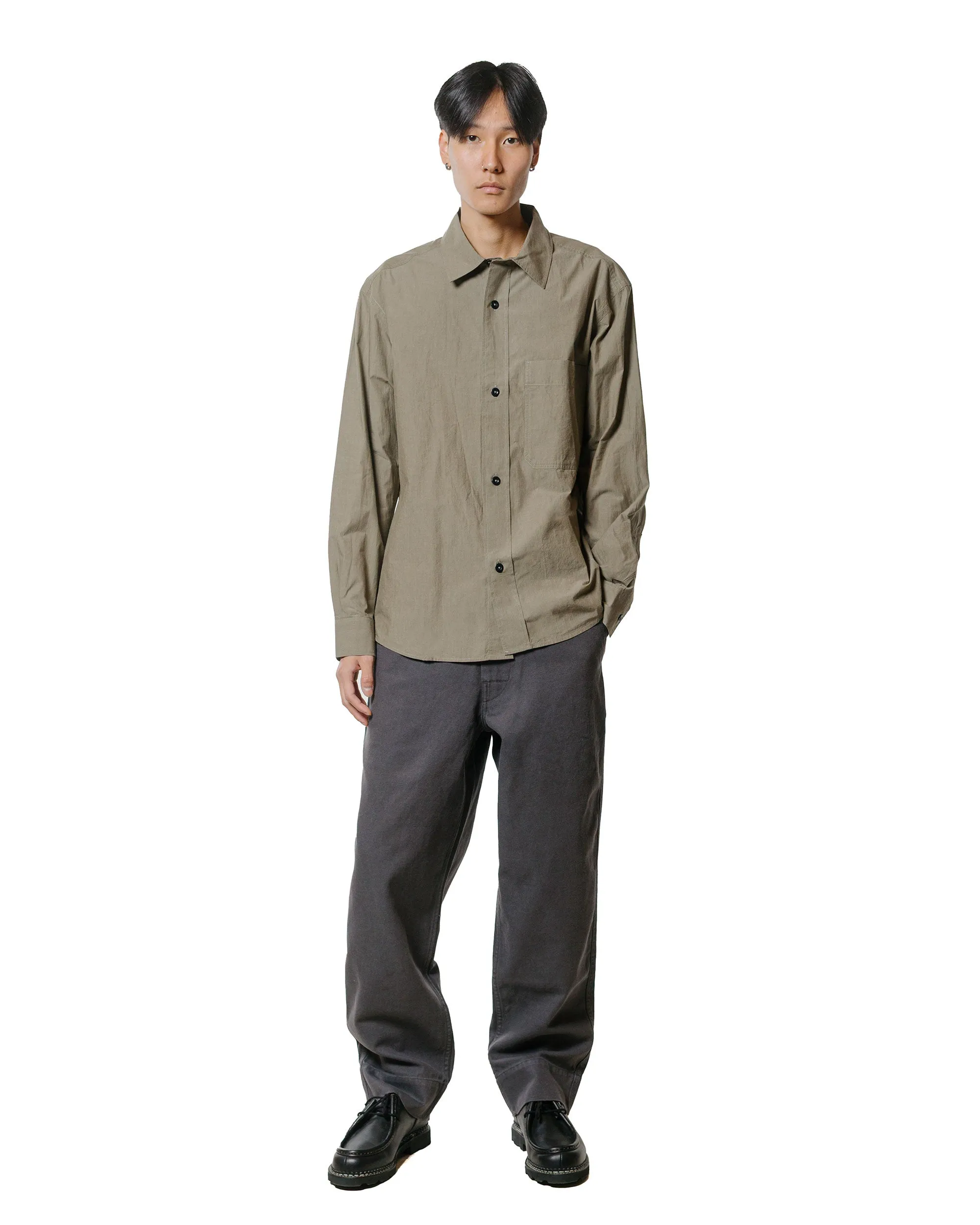 MHL Basic Shirt Brushed Cotton Chambray Khaki Green sold by Lost & Found product image thumbnail 4
