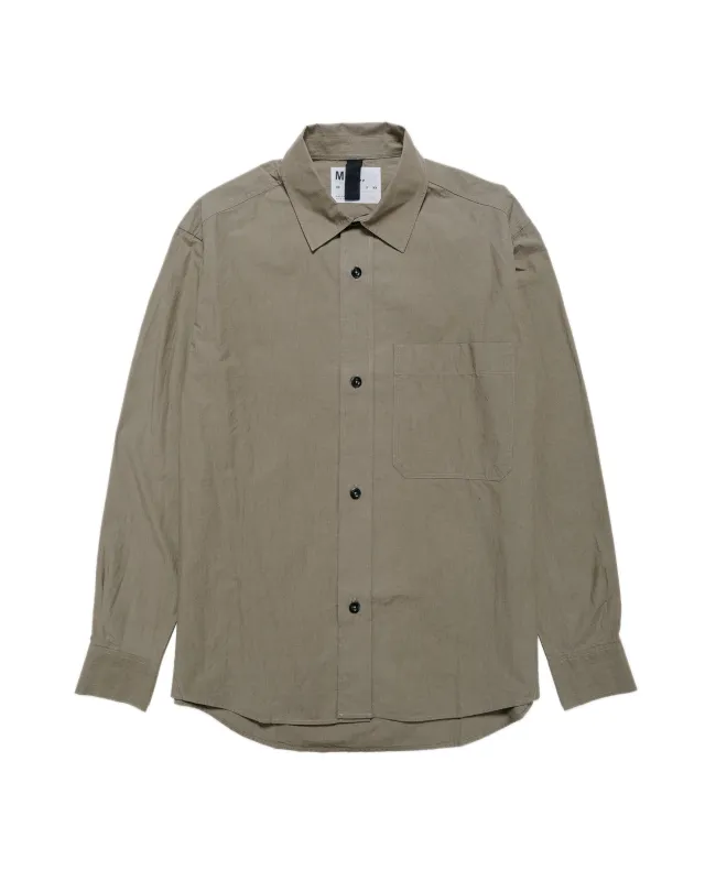MHL Basic Shirt Brushed Cotton Chambray Khaki Green sold by Lost & Found