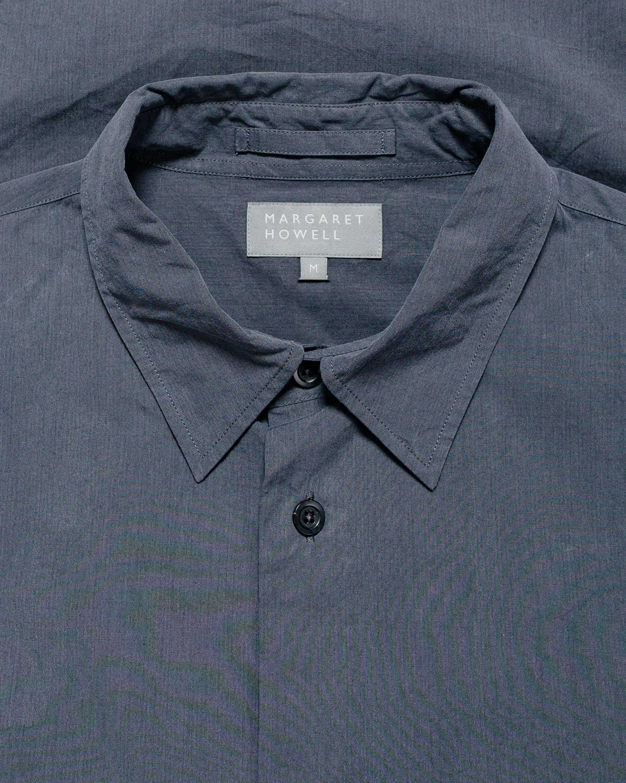 Margaret Howell Basic Shirt Yarn Dye Cotton Shirting Charcoal sold by Lost & Found product image thumbnail 5