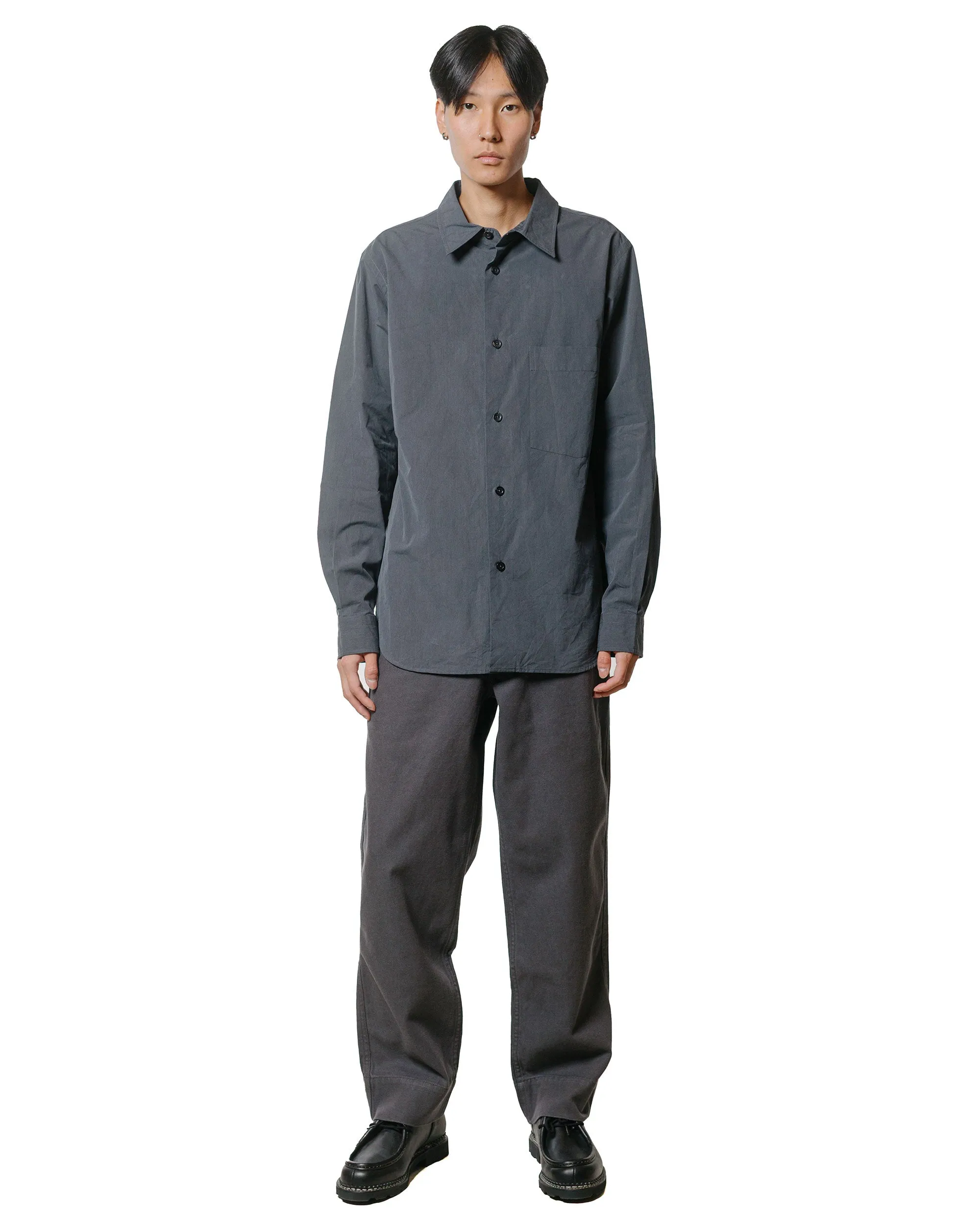 Margaret Howell Basic Shirt Yarn Dye Cotton Shirting Charcoal sold by Lost & Found product image thumbnail 4