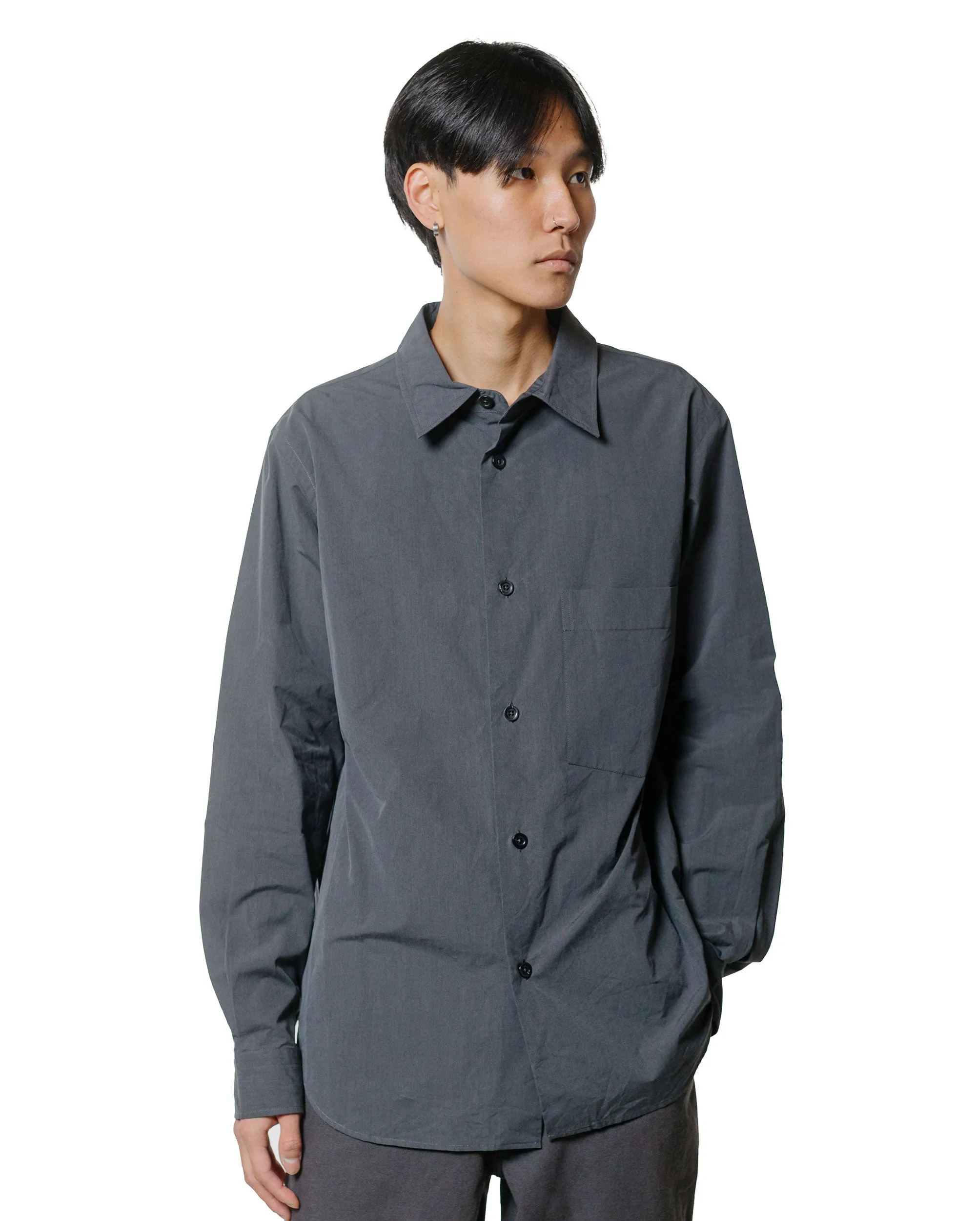 Margaret Howell Basic Shirt Yarn Dye Cotton Shirting Charcoal sold by Lost & Found product image thumbnail 2