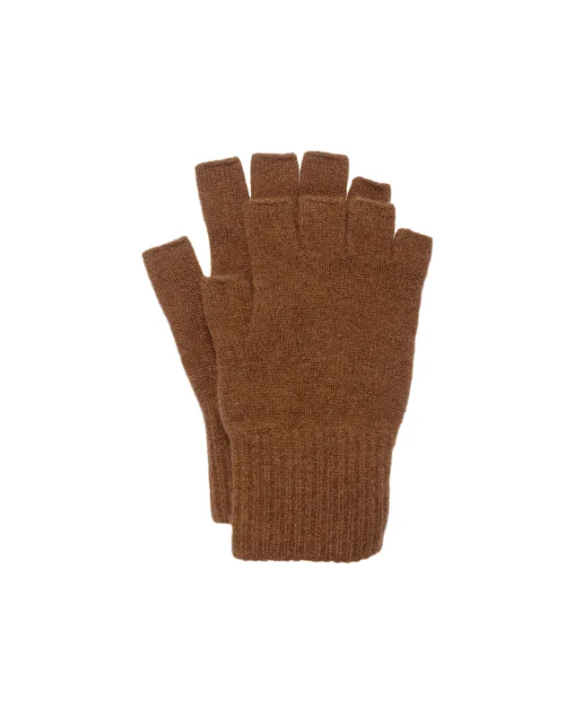 MHL Cut Off Glove Lambswool Conker sold by Lost & Found