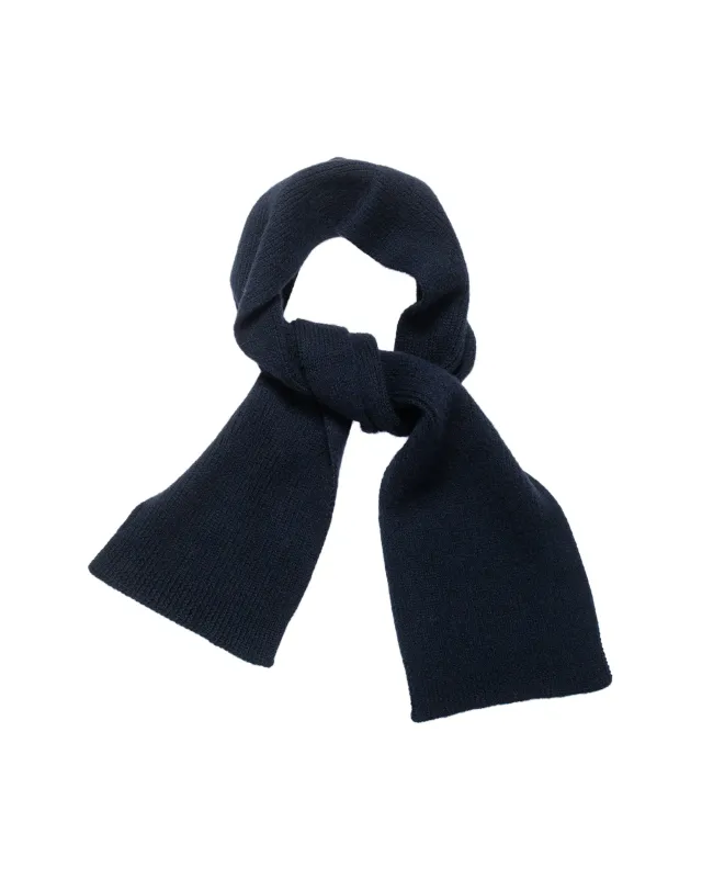 MHL Brushed Scarf Soft Shetland Wool Dark Navy sold by Lost & Found