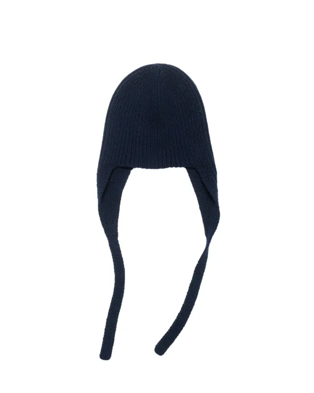 MHL Ear Flap Hat Soft Spun Wool Navy Blue sold by Lost & Found