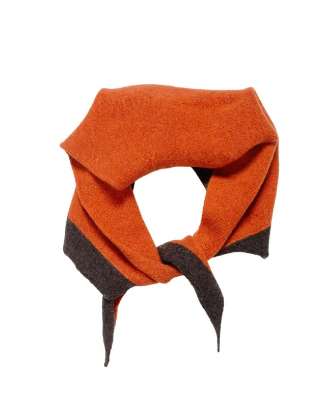 MHL Tipped Scout Scarf Lambswool Ember/Cocoa sold by Lost & Found