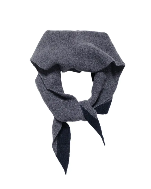 MHL Tipped Scout Scarf Lambswool Grey/Ink sold by Lost & Found