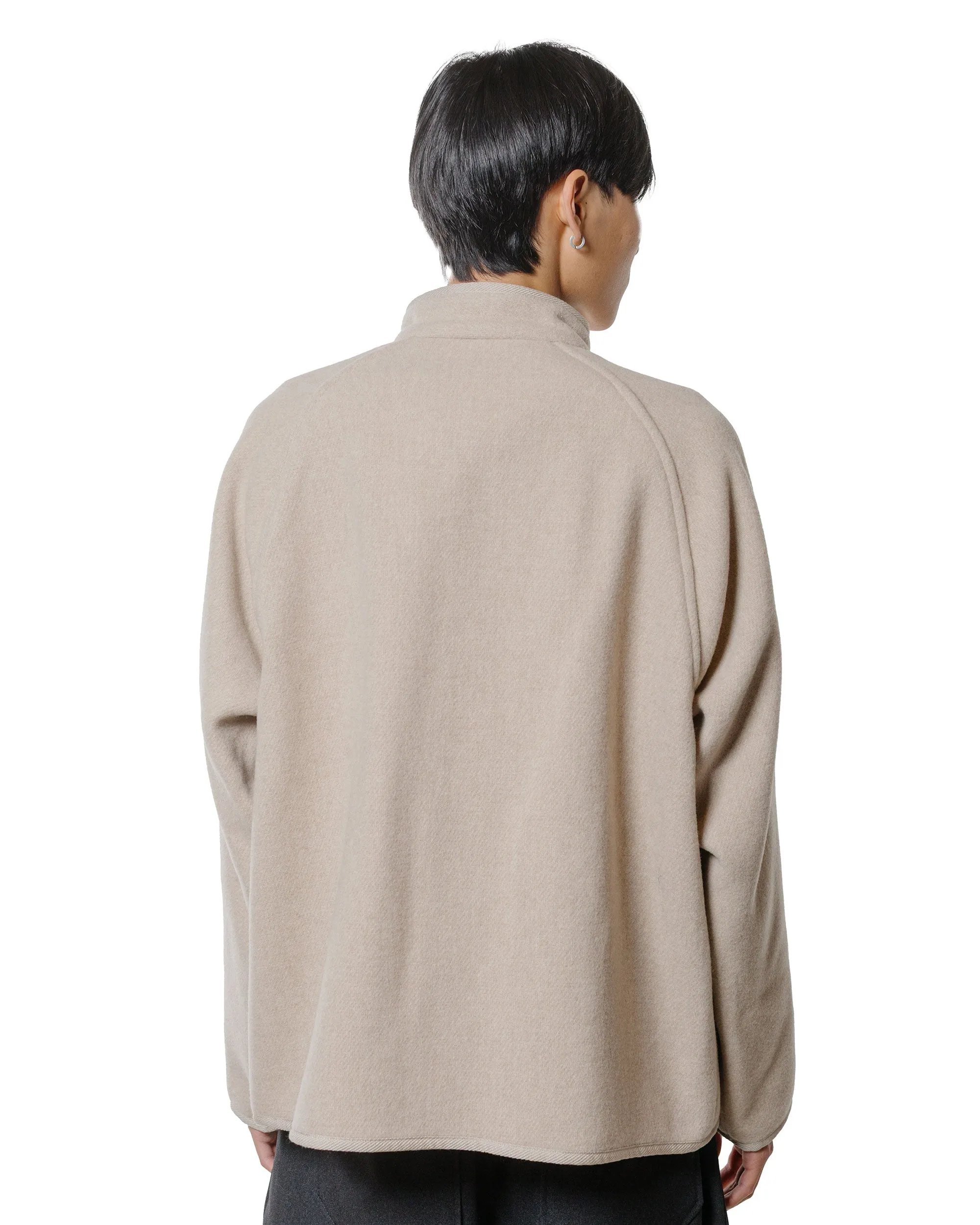 Danton Wool Light Pile Stand Collar Jacket Raw Beige sold by Lost & Found product image thumbnail 3