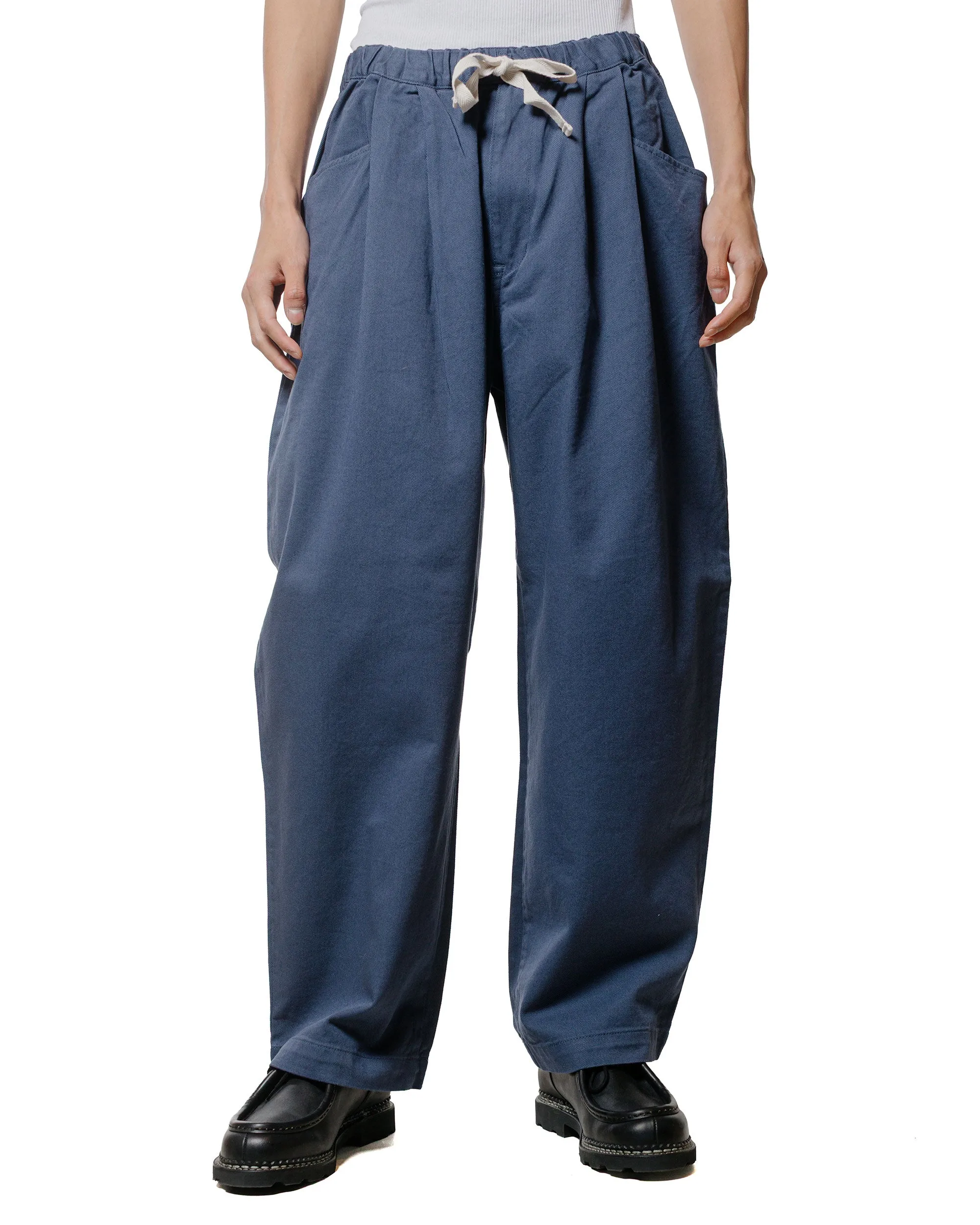Danton 10/- Loose Chino Tuck Pants Blue sold by Lost & Found product image thumbnail 2