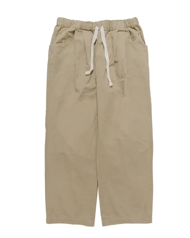 Danton 10/- Loose Chino Tuck Pants Beige sold by Lost & Found