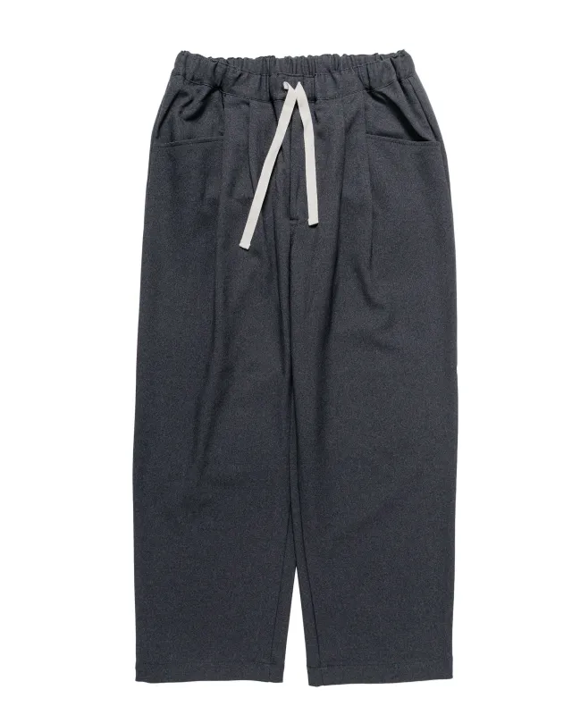 Danton Polyester Flannel Tuck Pants Dark Green/Grey made by Danton