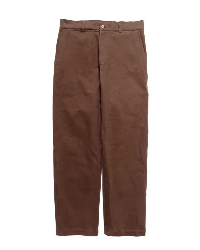 De Bonne Facture Balloon Trousers Heavy Cotton Drill Bark Brown sold by Lost & Found