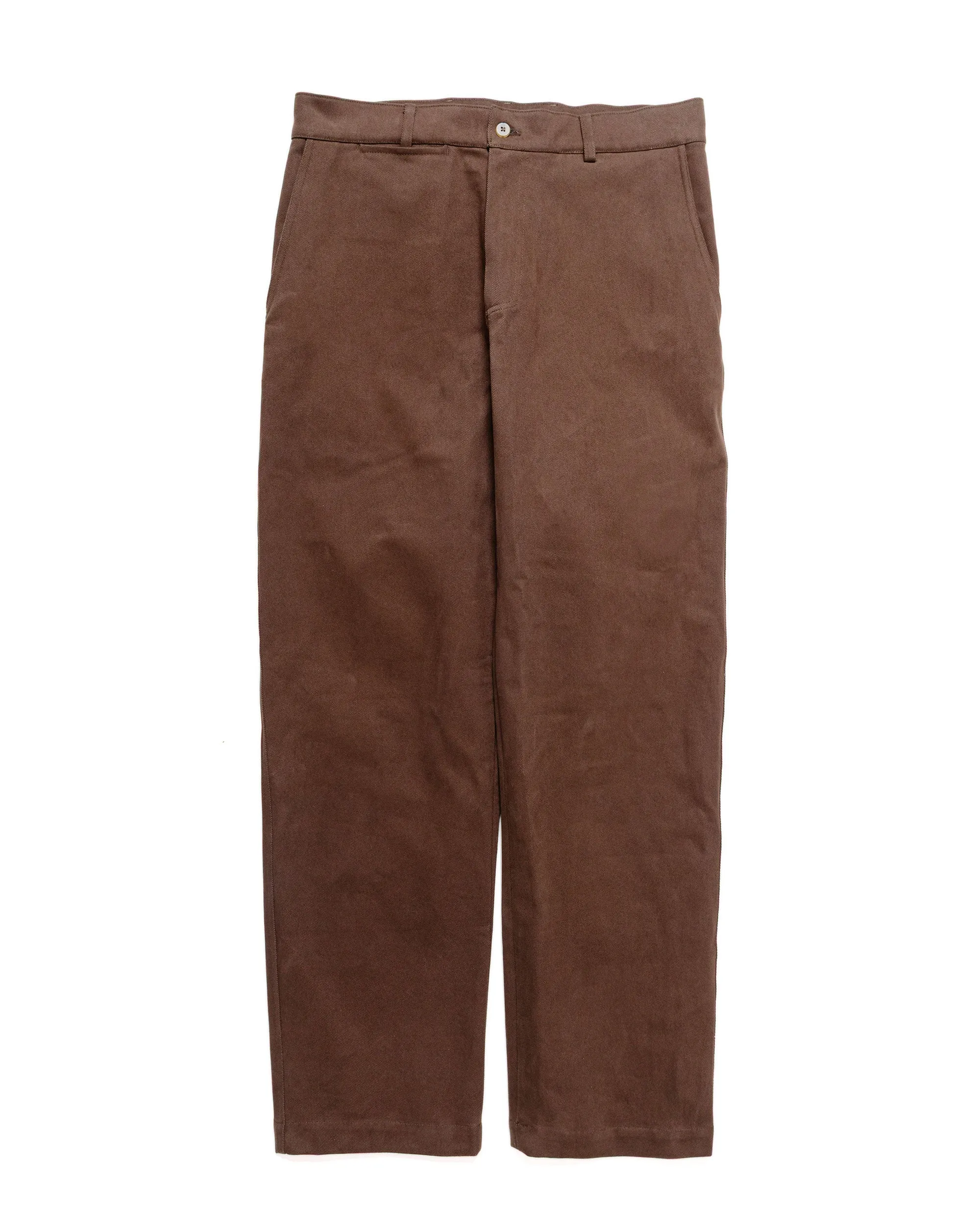 De Bonne Facture Balloon Trousers Heavy Cotton Drill Bark Brown sold by Lost & Found