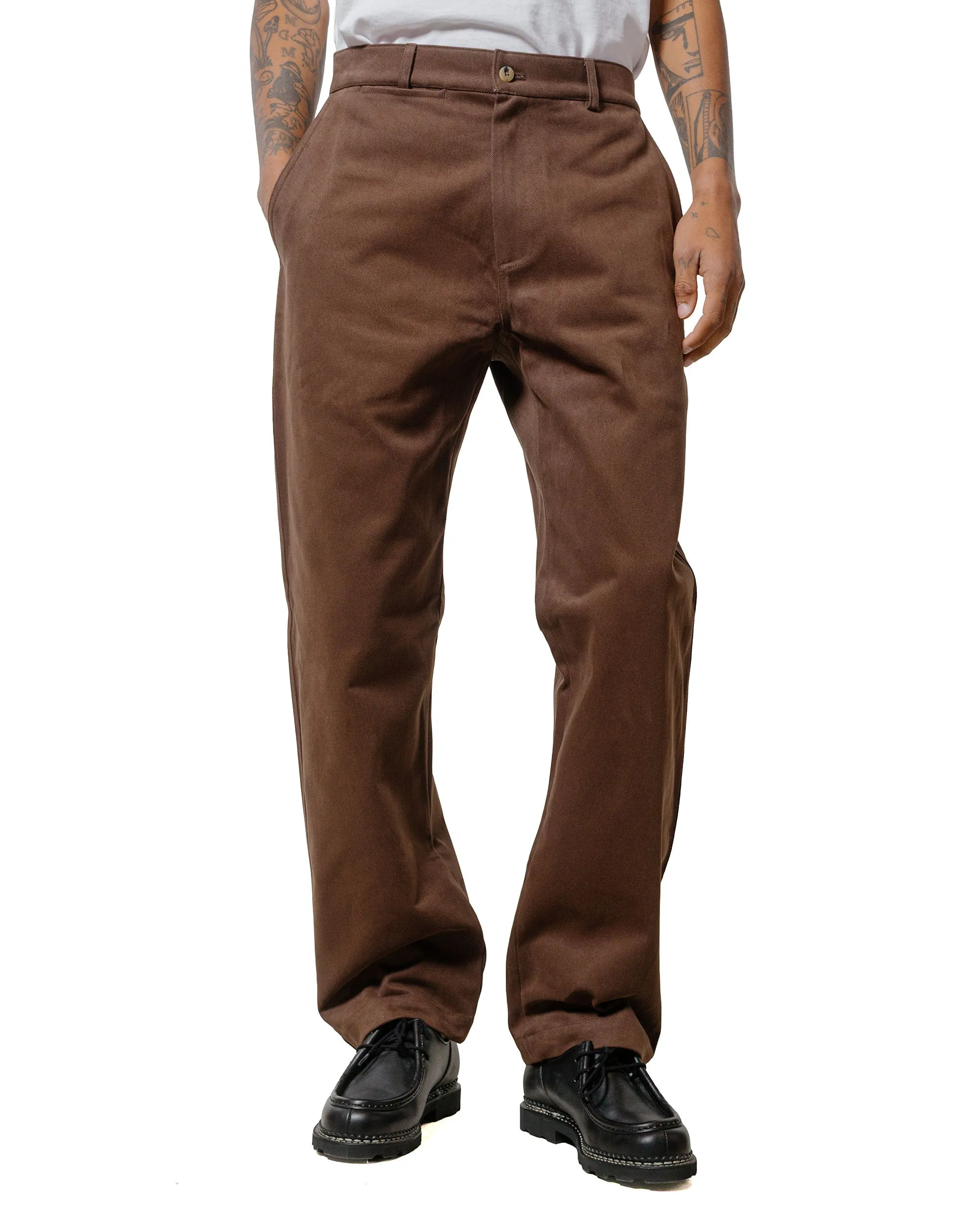 De Bonne Facture Balloon Trousers Heavy Cotton Drill Bark Brown sold by Lost & Found product image thumbnail 2