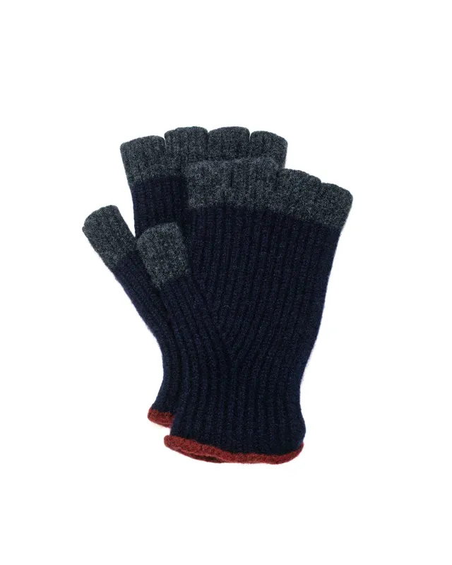 Howlin' No Fingers In There Ribbed Gloves Navy sold by Lost & Found