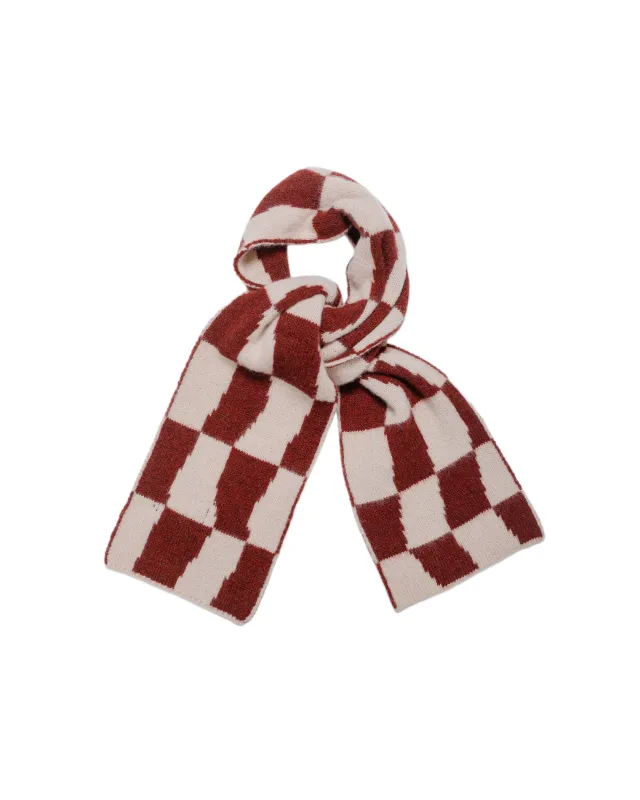 Howlin' Mini Checkerboard Scarf Rust sold by Lost & Found