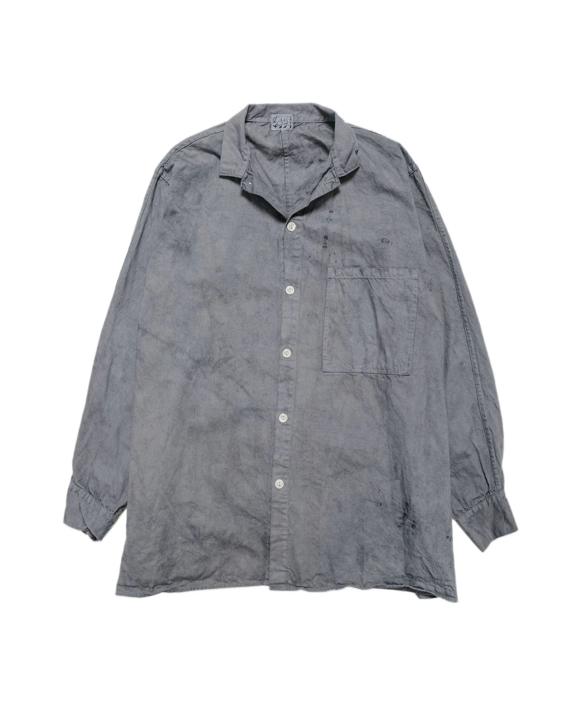 Tender Type 471 Plastron Shirt Clean Cotton Drill Chestnut Dyed sold by Lost & Found