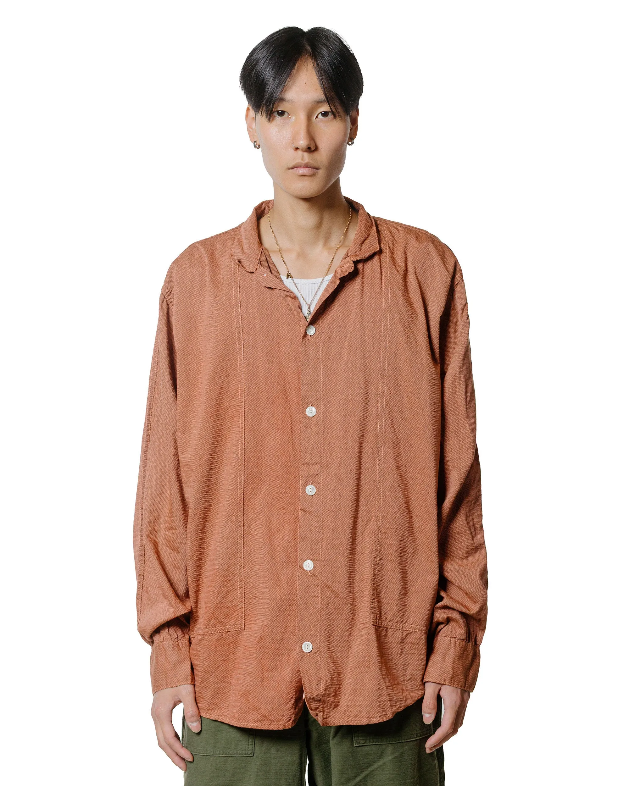 Tender Type 439 Stole Pocket Butterfly Shirt Thunderbolt Cotton Cambric Turkey Red Dyed sold by Lost & Found product image thumbnail 2