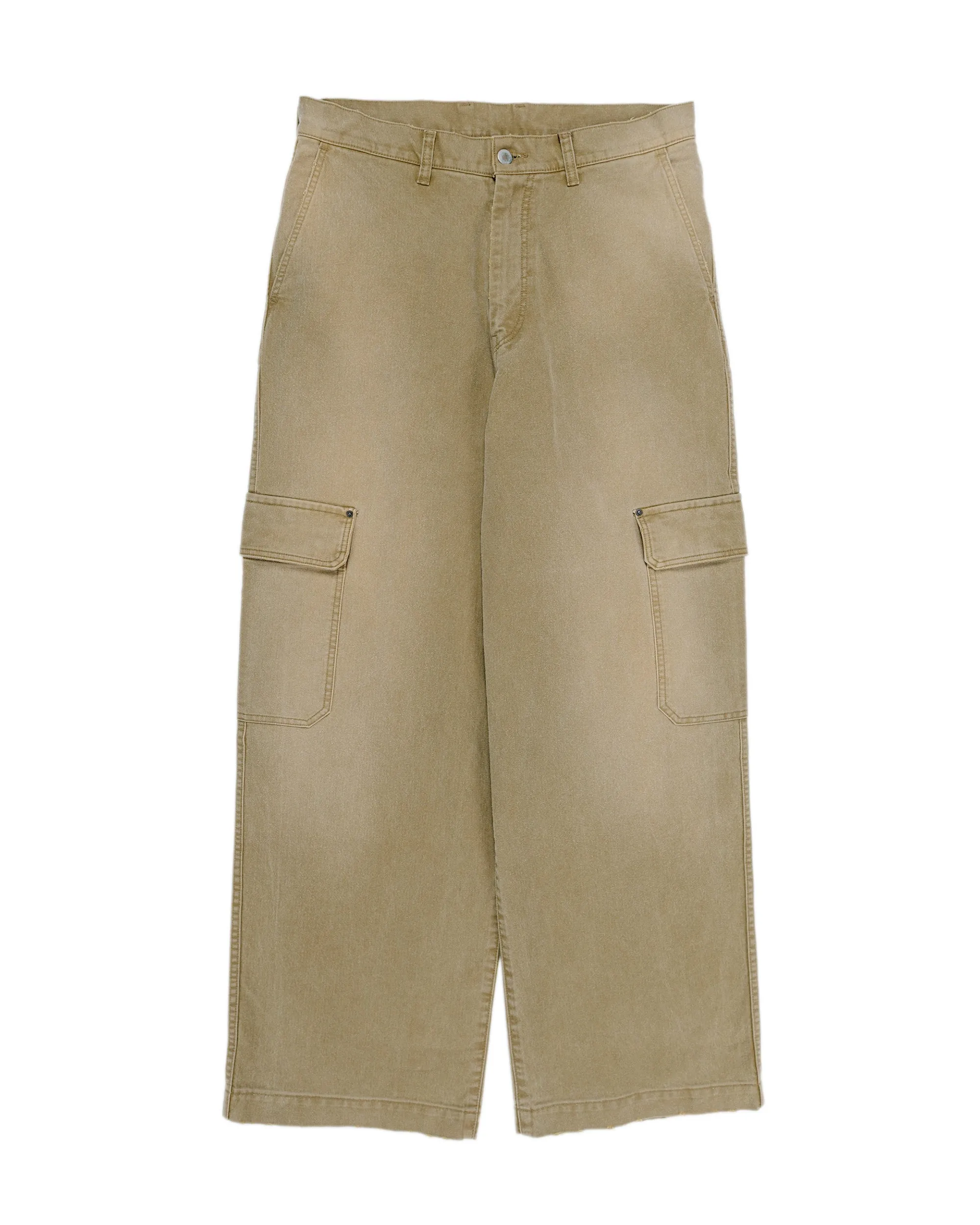 ssstein Sulfur Dyed Whip Cord Vintage Trousers Khaki sold by Lost & Found