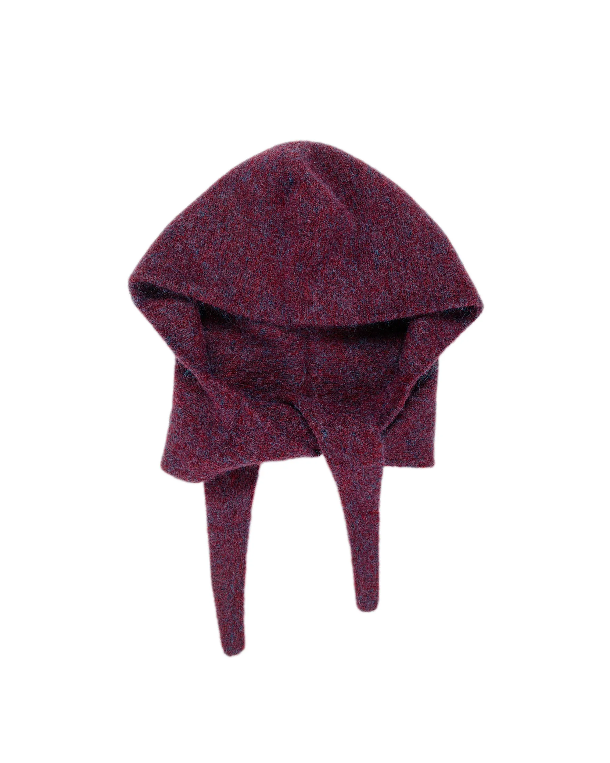 Amomento Hairy Balaclava Scarf Burgundy sold by Lost & Found