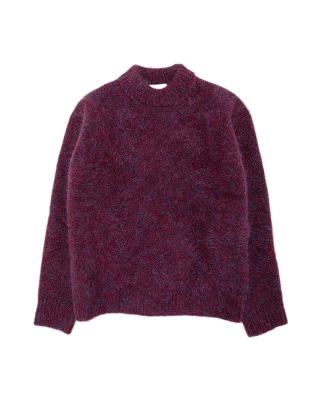 Amomento Hairy Rounded Pullover Burgundy sold by Lost & Found