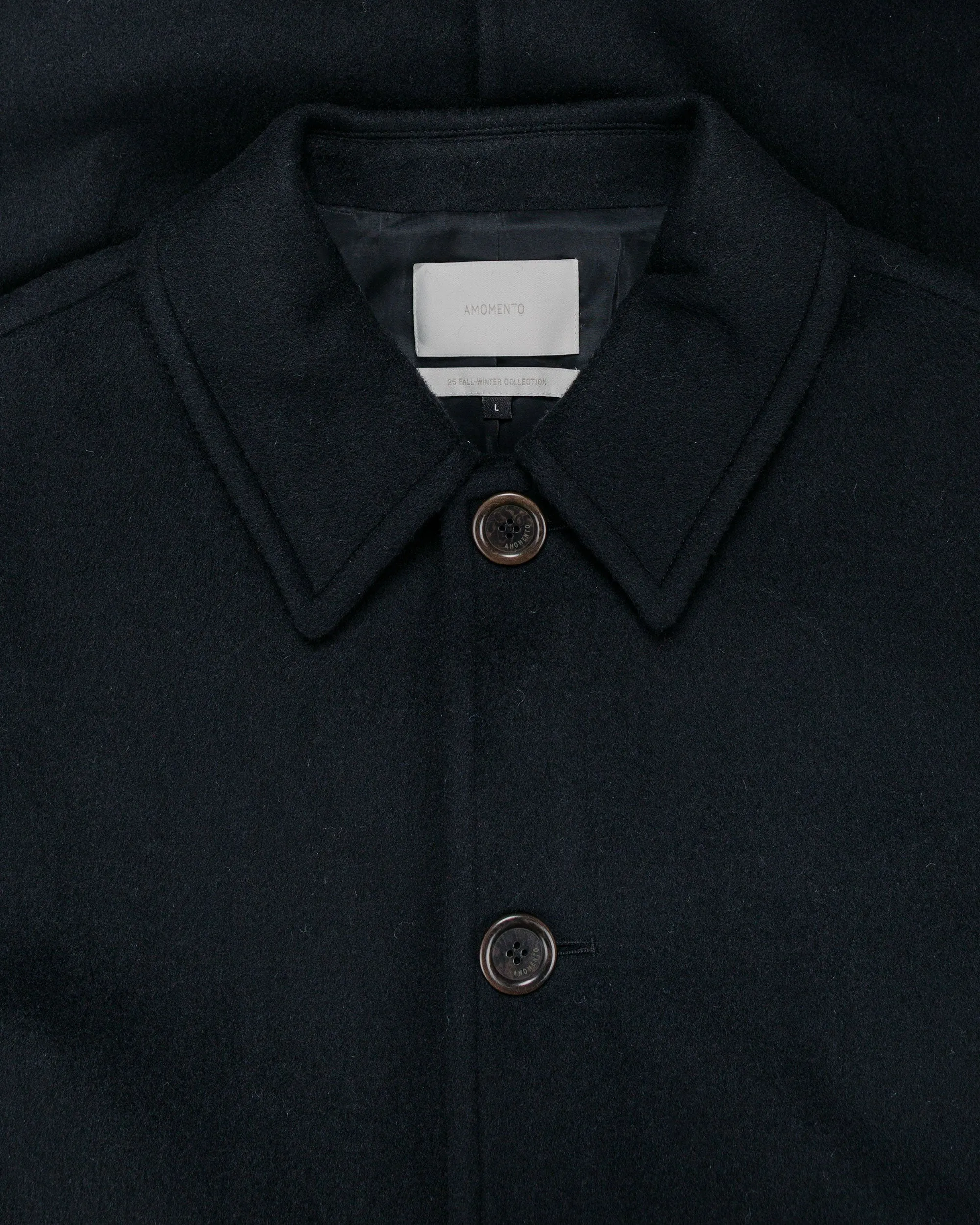 Amomento Single Breasted Long Coat Black sold by Lost & Found product image thumbnail 5