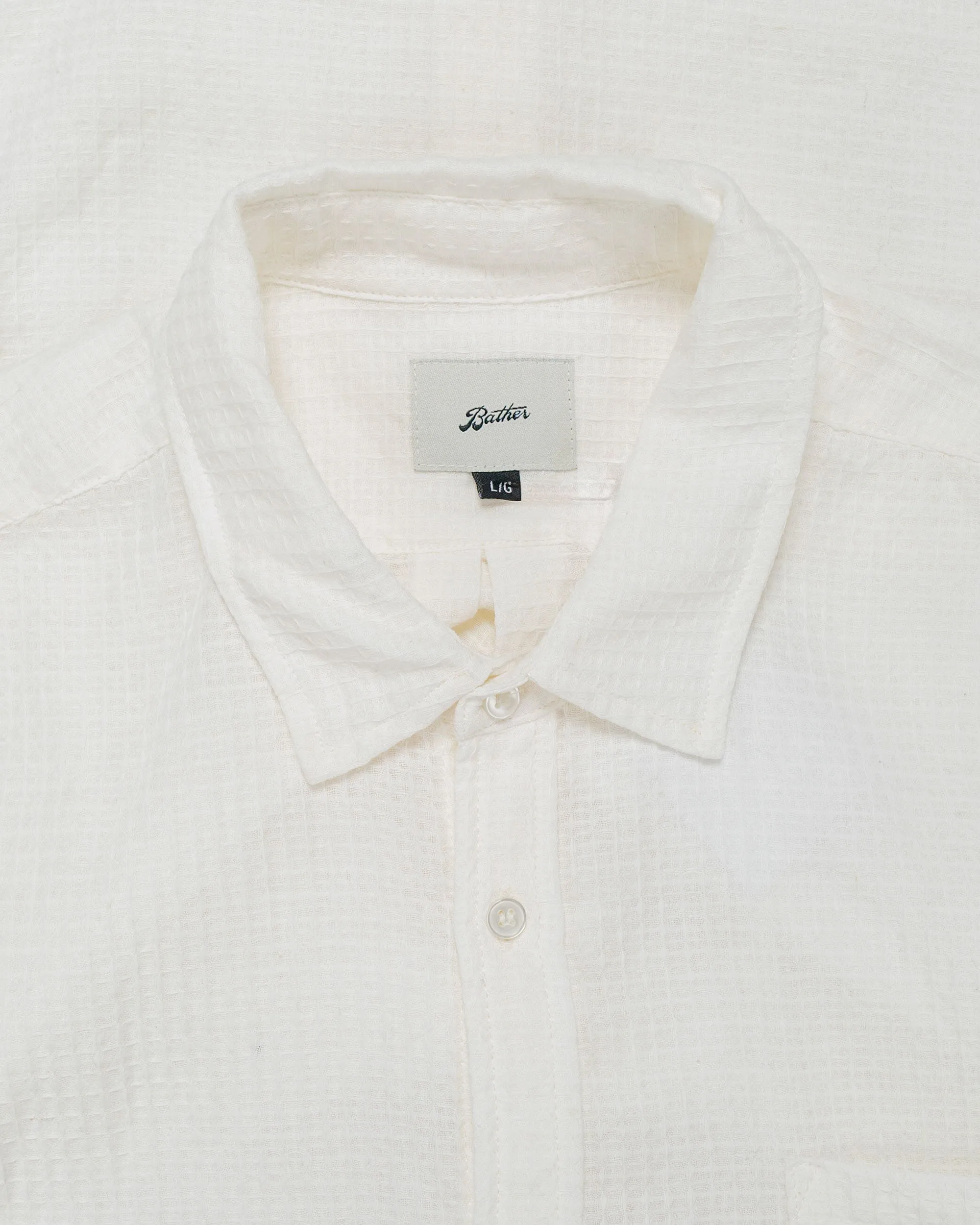 Bather White Waffle Leisure Shirt sold by Lost & Found product image thumbnail 5