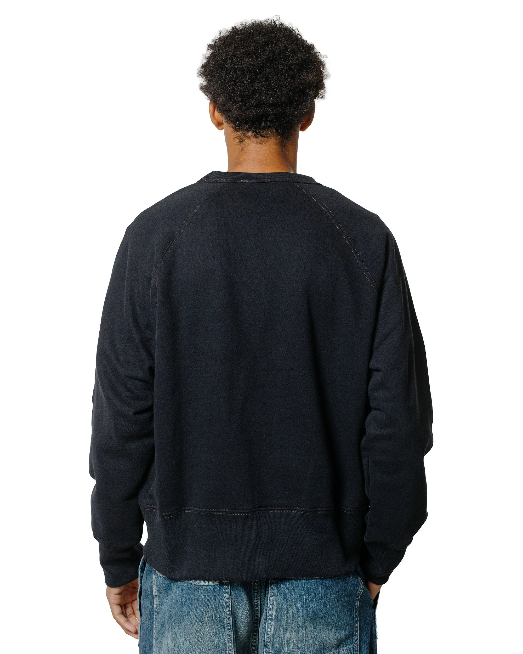 Body of Work Aster Raglan Sweatshirt Black/Loam Brown Stitch sold by Lost & Found product image thumbnail 3