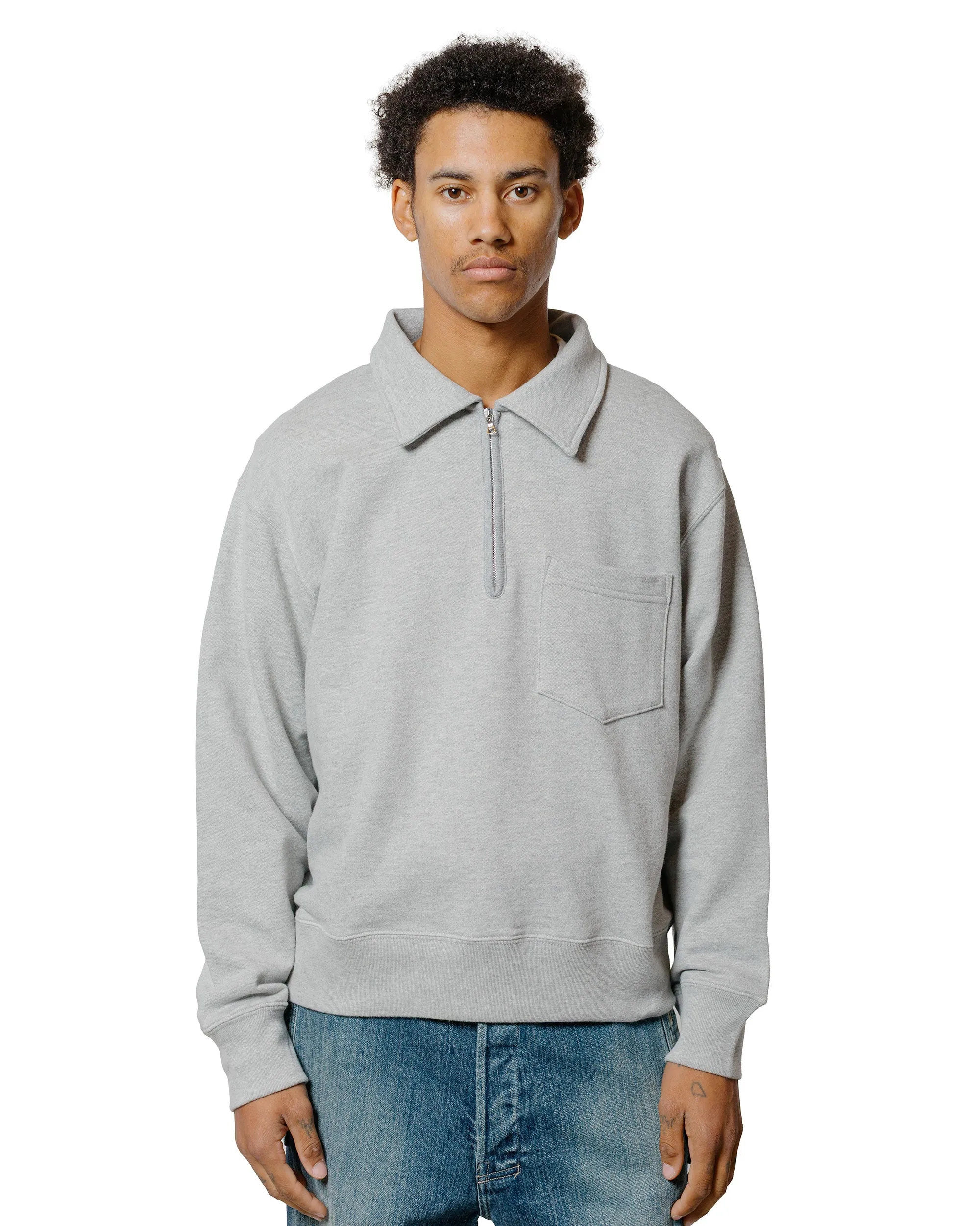 Body of Work Myrtle Quarter-Zip Sweatshirt Heather Grey sold by Lost & Found product image thumbnail 2