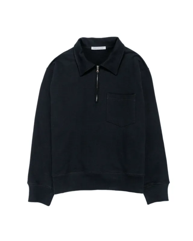 Body of Work Myrtle Quarter-Zip Sweatshirt Black/Loam Brown Stitch sold by Lost & Found