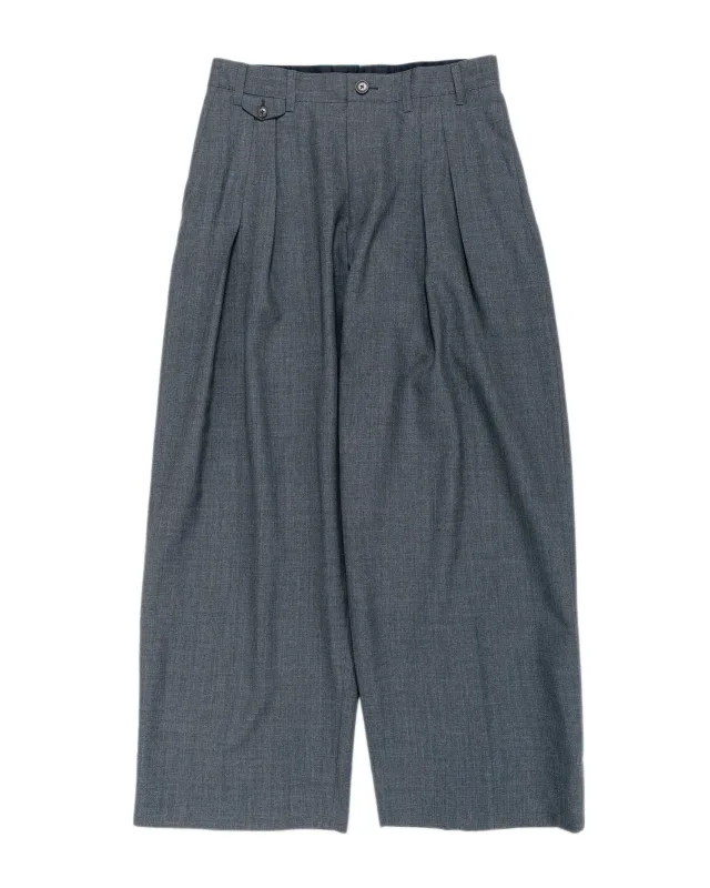 Beams Plus Studio Nicholson Alvy Double Pleat Pant Charcoal sold by Lost & Found