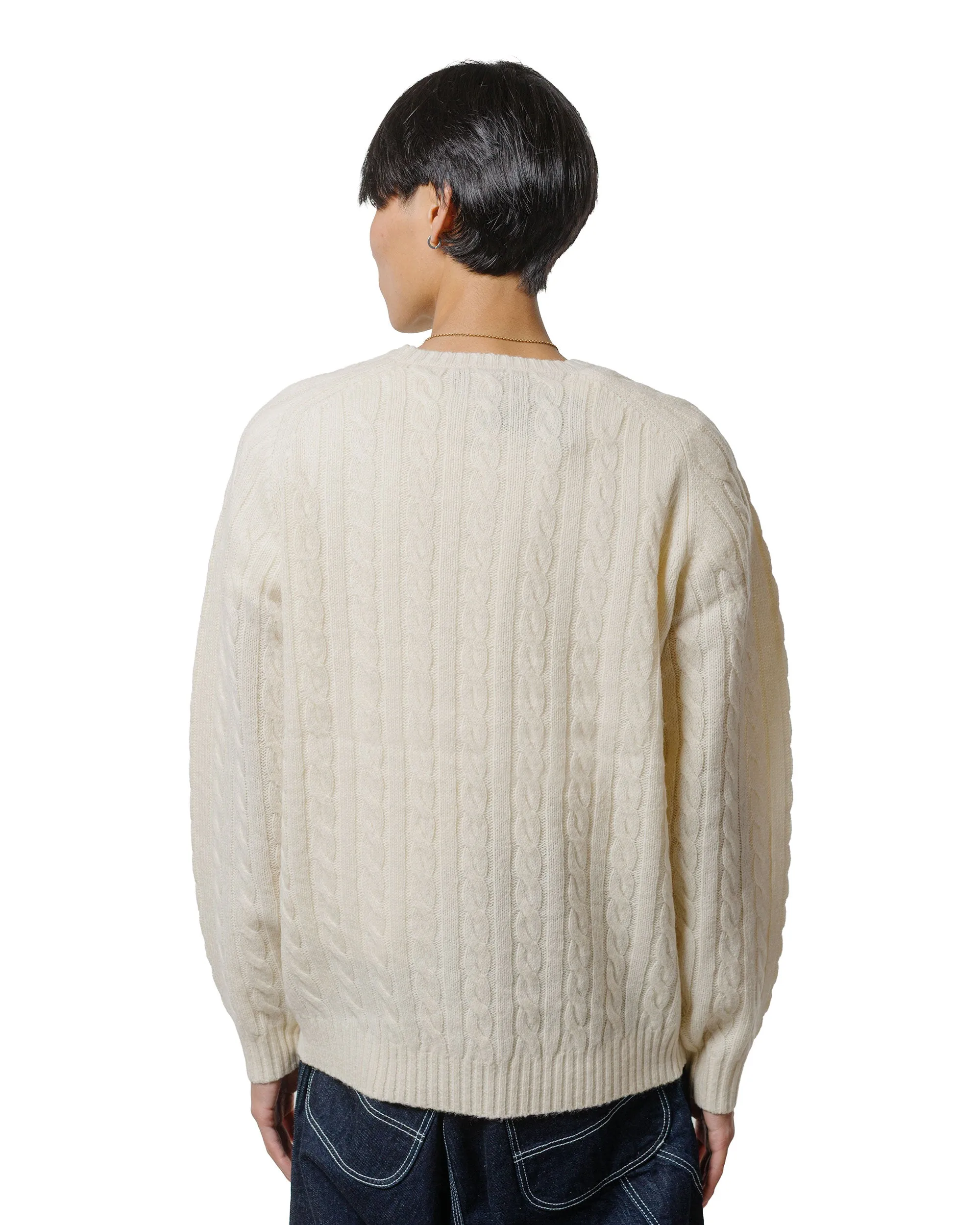 Beams Plus Cable Crew 5G Off White sold by Lost & Found product image thumbnail 3