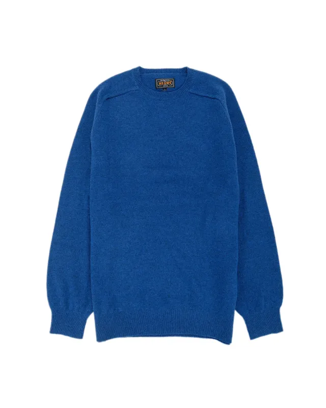 Beams Plus Crew 9G Blue made by BEAMS PLUS