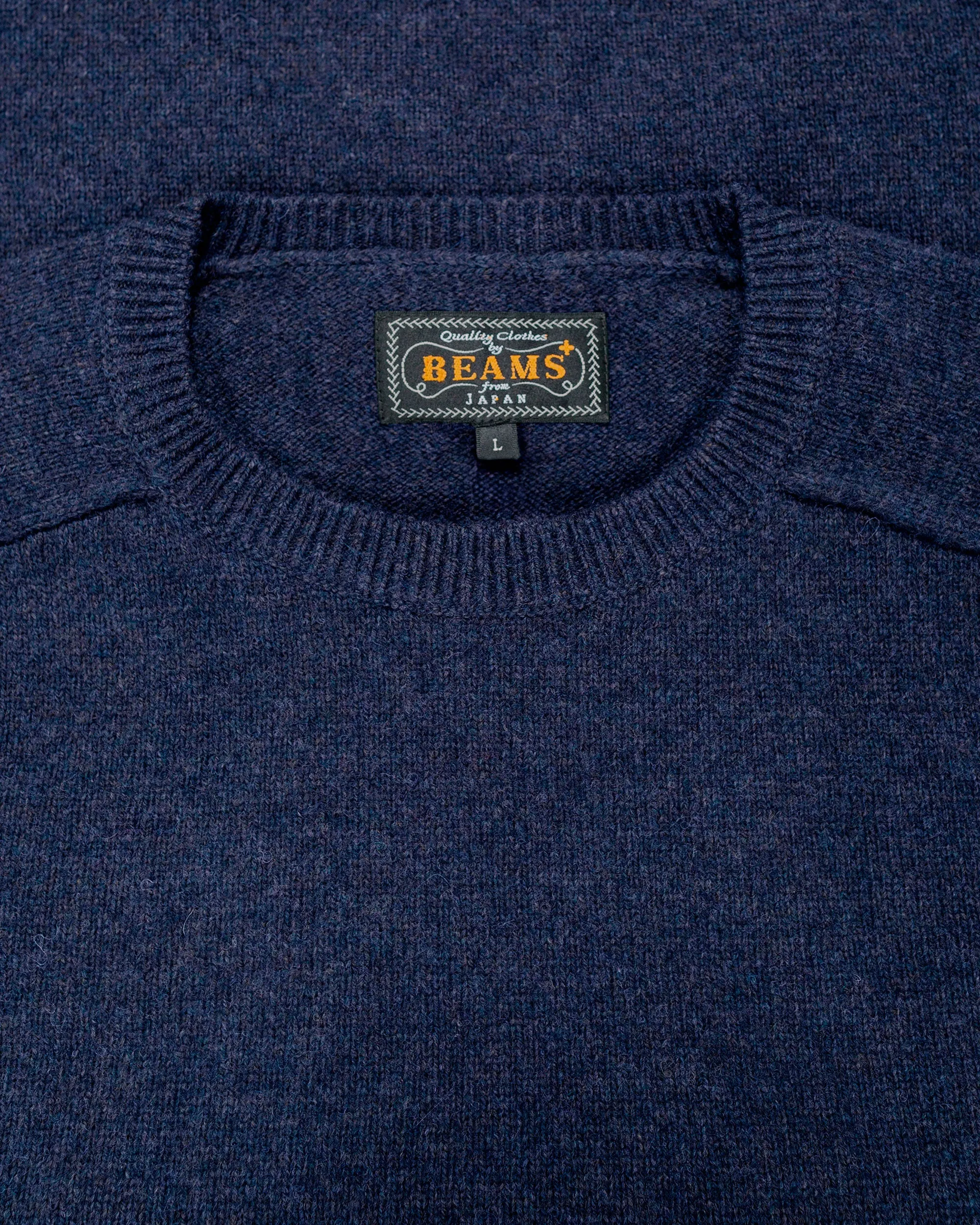Beams Plus Crew 9G Navy sold by Lost & Found product image thumbnail 5