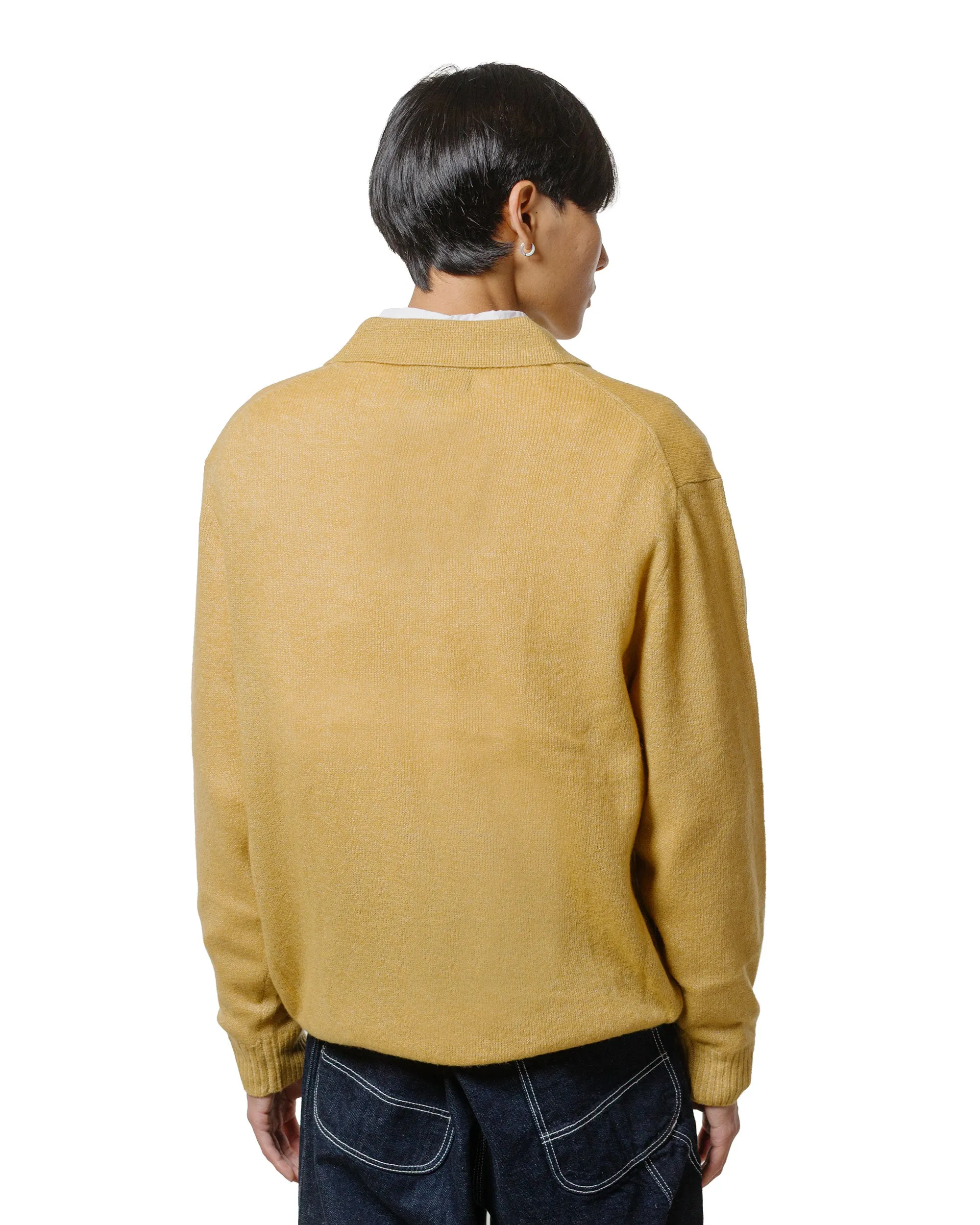 Beams Plus Knit Polo 9G Wool Silk Shaggy Gold sold by Lost & Found product image thumbnail 3