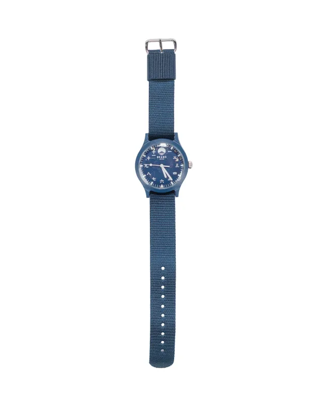 Beams Japan Kanji Number Wrist Watch Indigo sold by Lost & Found