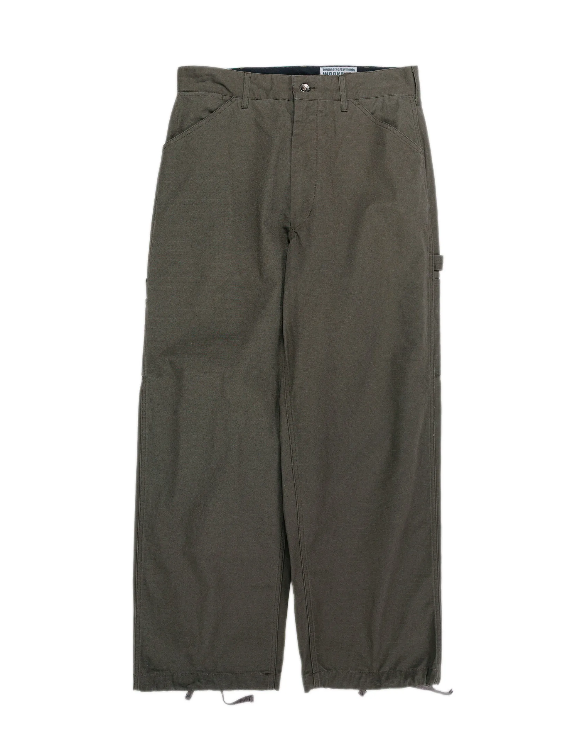 Engineered Garments Workaday Painter Pant Olive Heavyweight Cotton Ripstop sold by Lost & Found