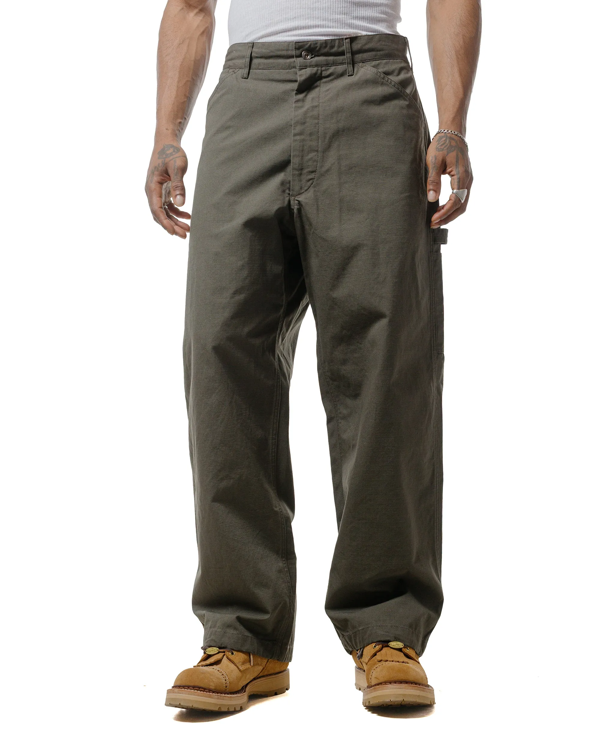 Engineered Garments Workaday Painter Pant Olive Heavyweight Cotton Ripstop sold by Lost & Found product image thumbnail 2
