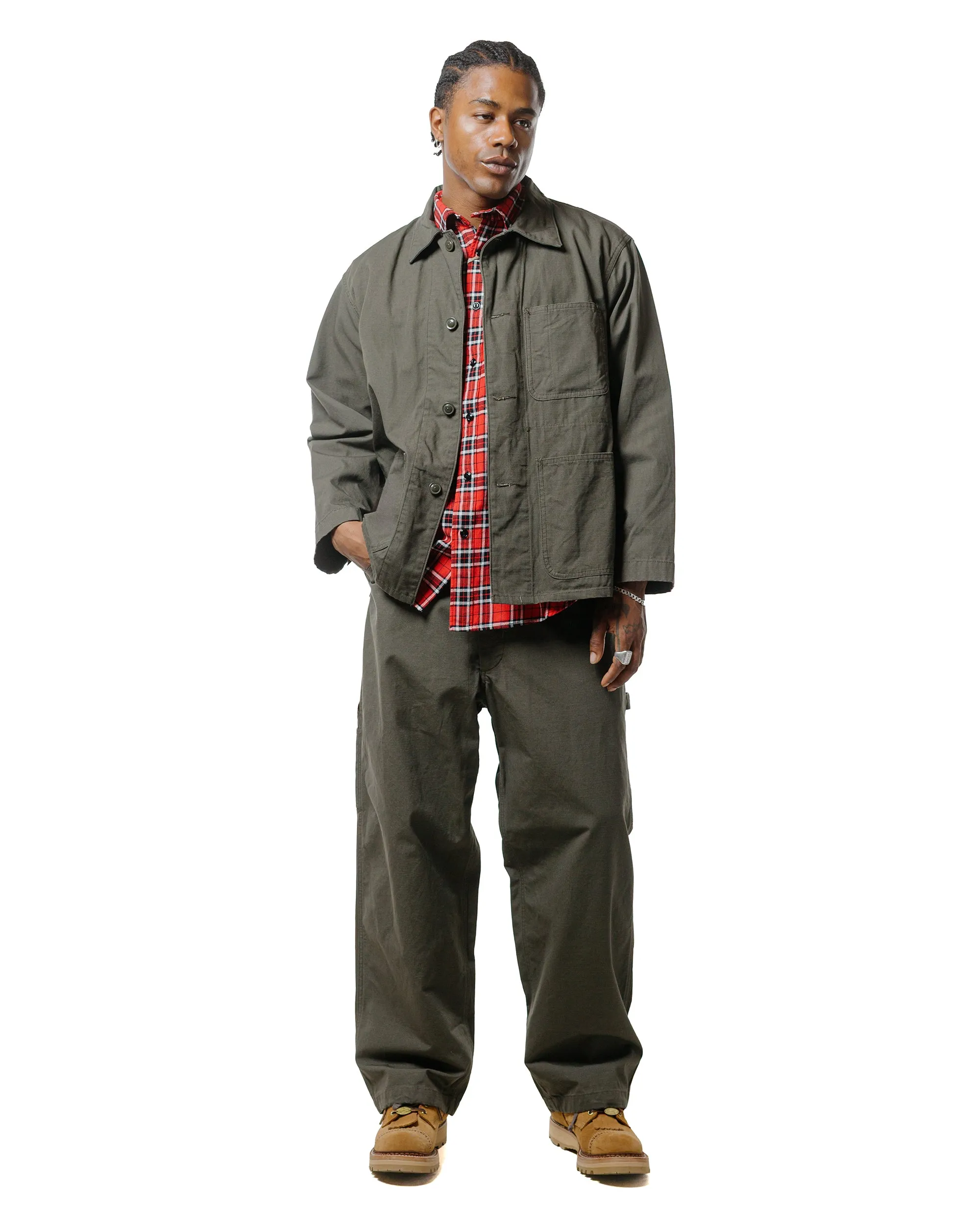 Engineered Garments Workaday Utility Shirt Red Cotton Twill Plaid sold by Lost & Found product image thumbnail 4