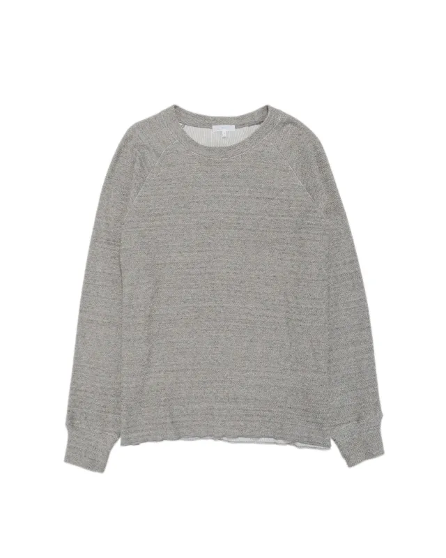 Lady White Co. Raglan Thermal Grey Melange sold by Lost & Found
