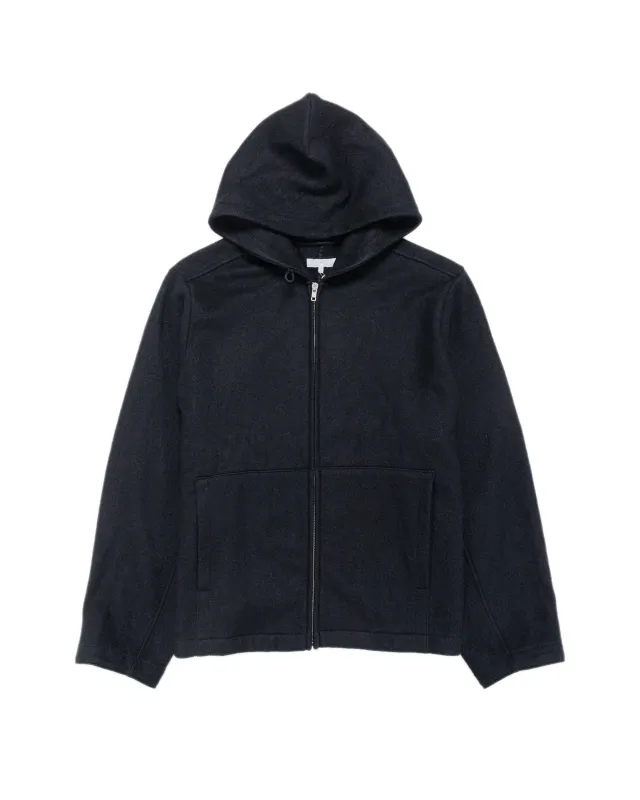Lady White Co. Wool Zip Hoodie Black sold by Lost & Found