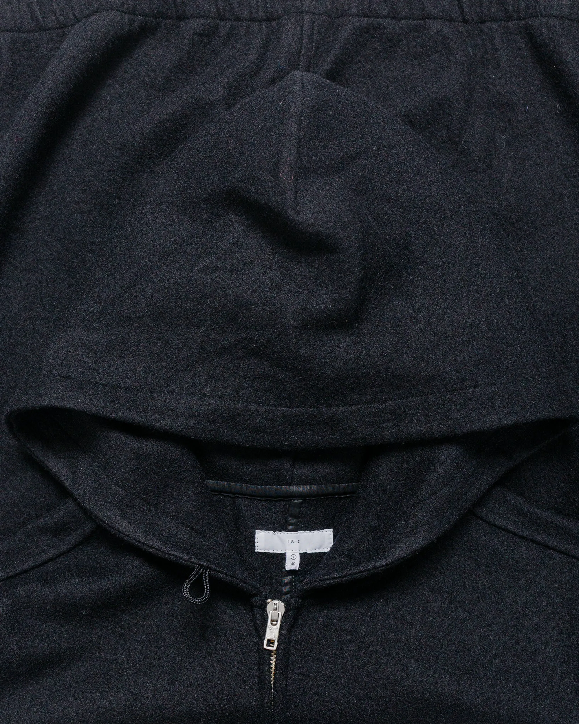 Lady White Co. Wool Zip Hoodie Black sold by Lost & Found product image thumbnail 5