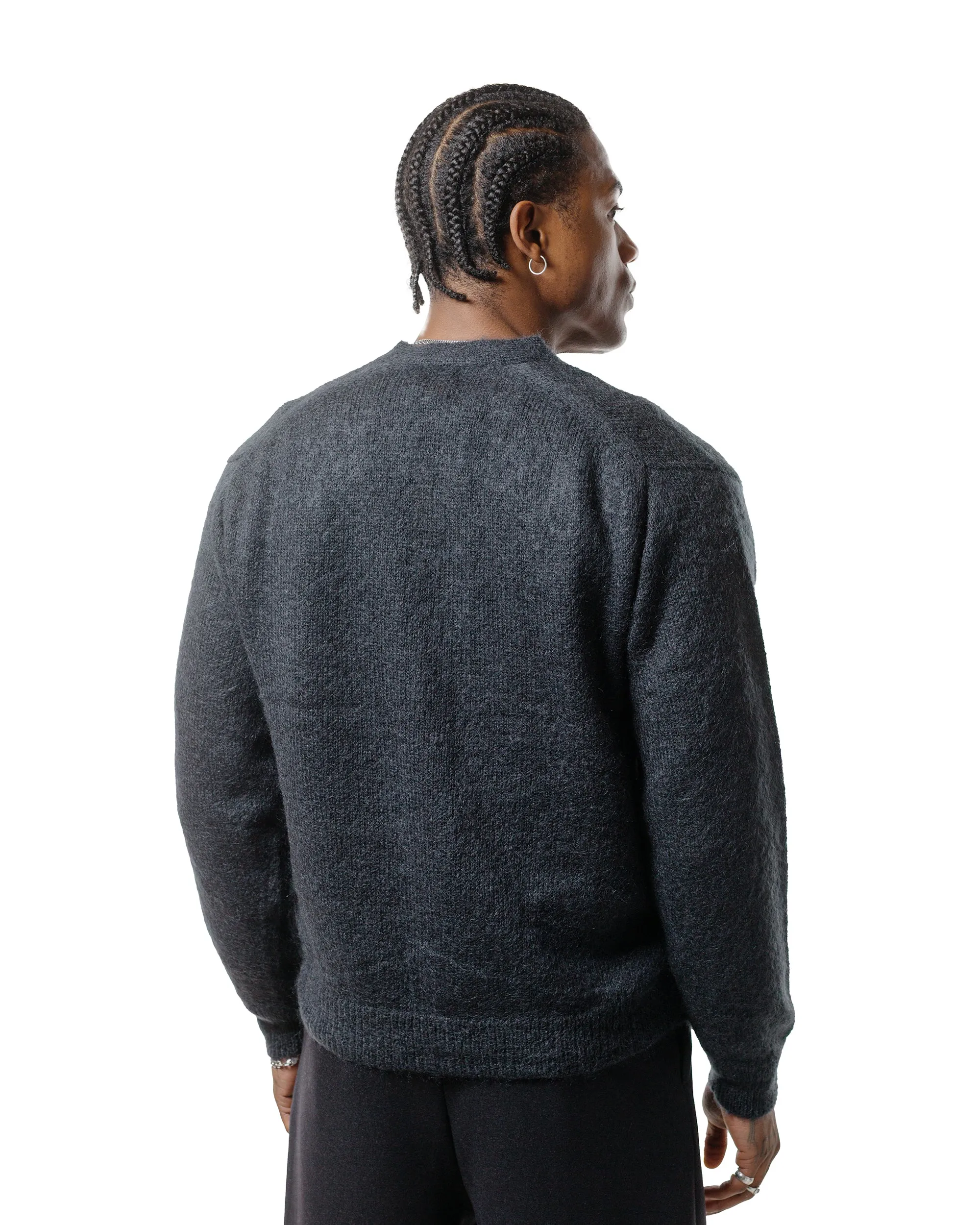 Batoner Pure Mohair V Cardigan Charcoal Blue sold by Lost & Found product image thumbnail 3