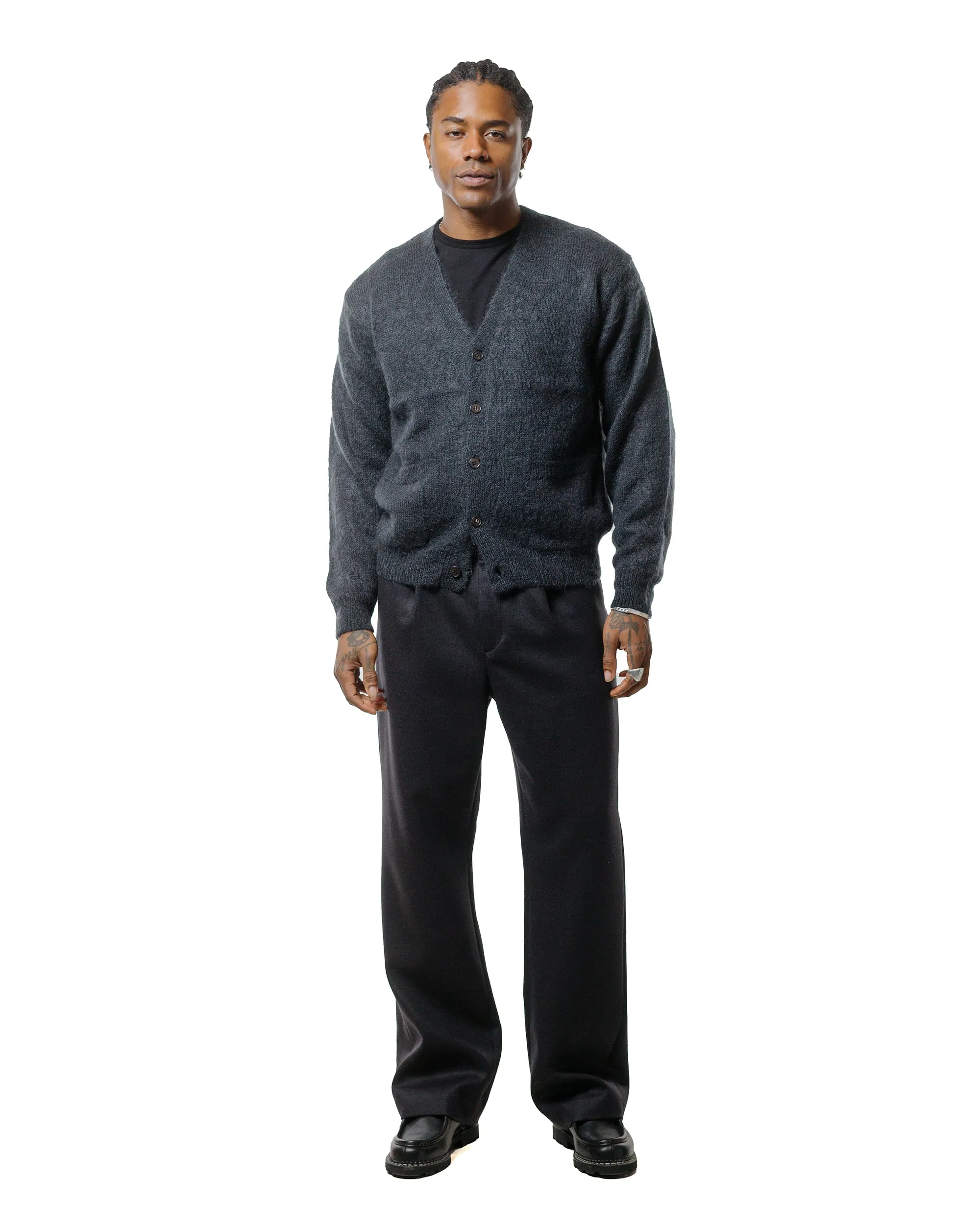 Batoner Pure Mohair V Cardigan Charcoal Blue sold by Lost & Found product image thumbnail 4