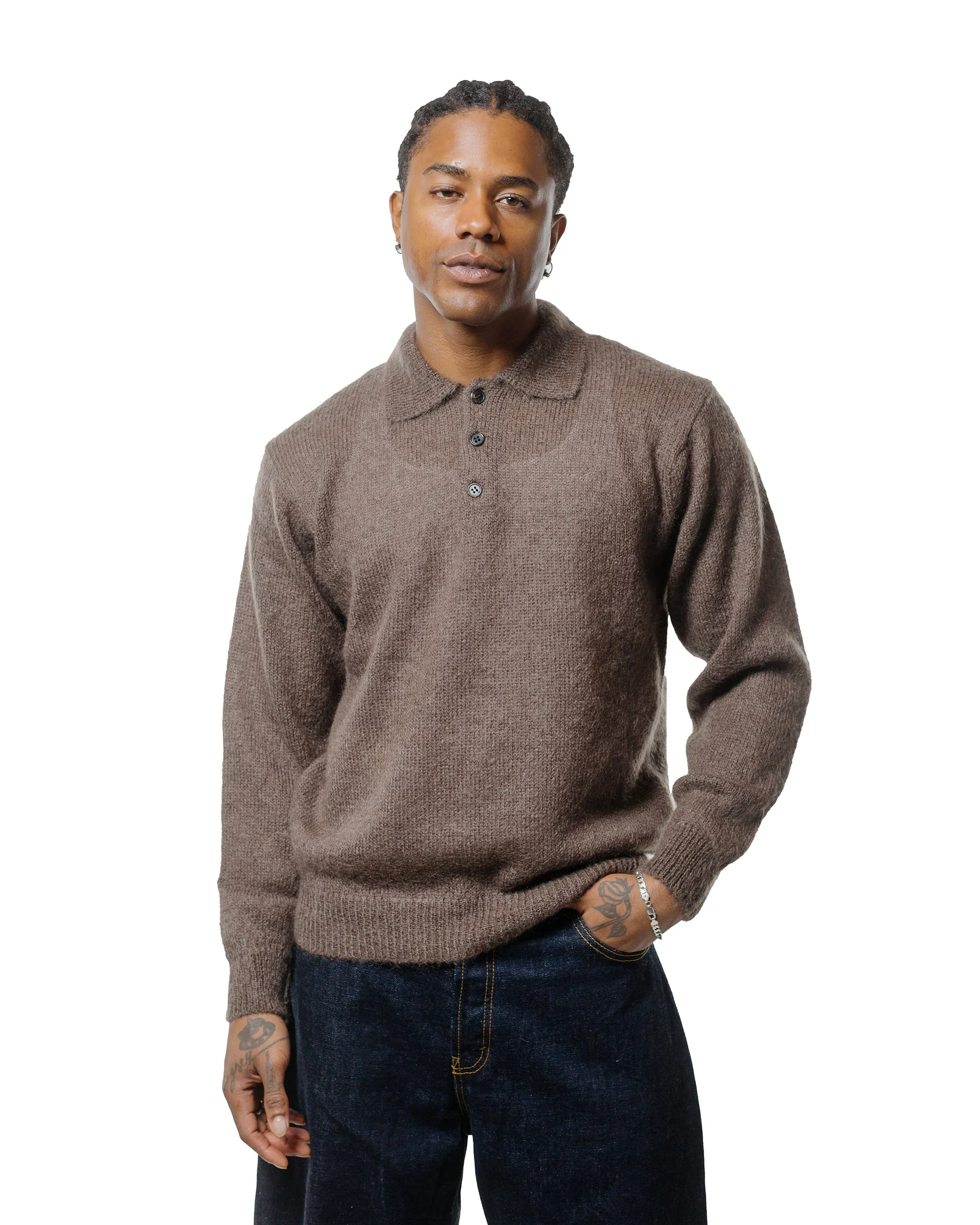 Batoner Pure Mohair Polo Olive sold by Lost & Found product image thumbnail 2