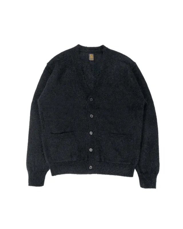 Batoner Pure Mohair V Cardigan Black sold by Lost & Found
